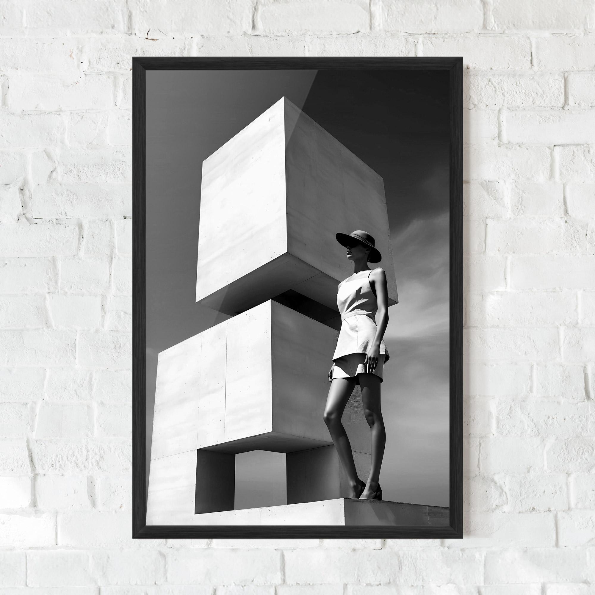 Gerahmte Poster Modern Fashion Woman mockup 0