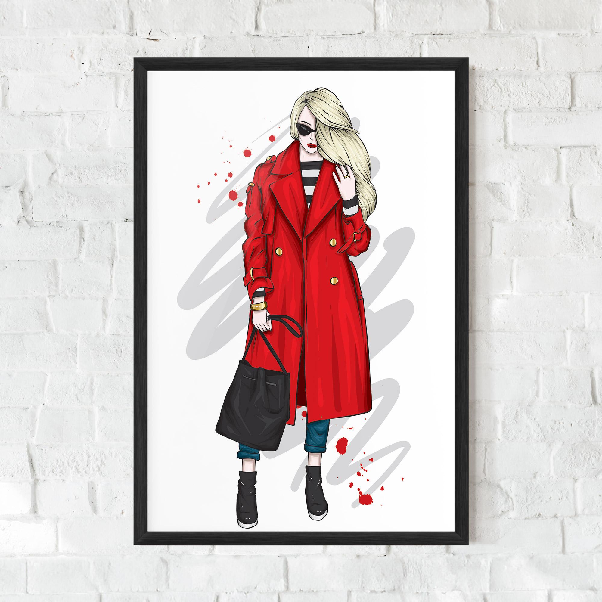 Gerahmte Poster Red Coat mockup 0
