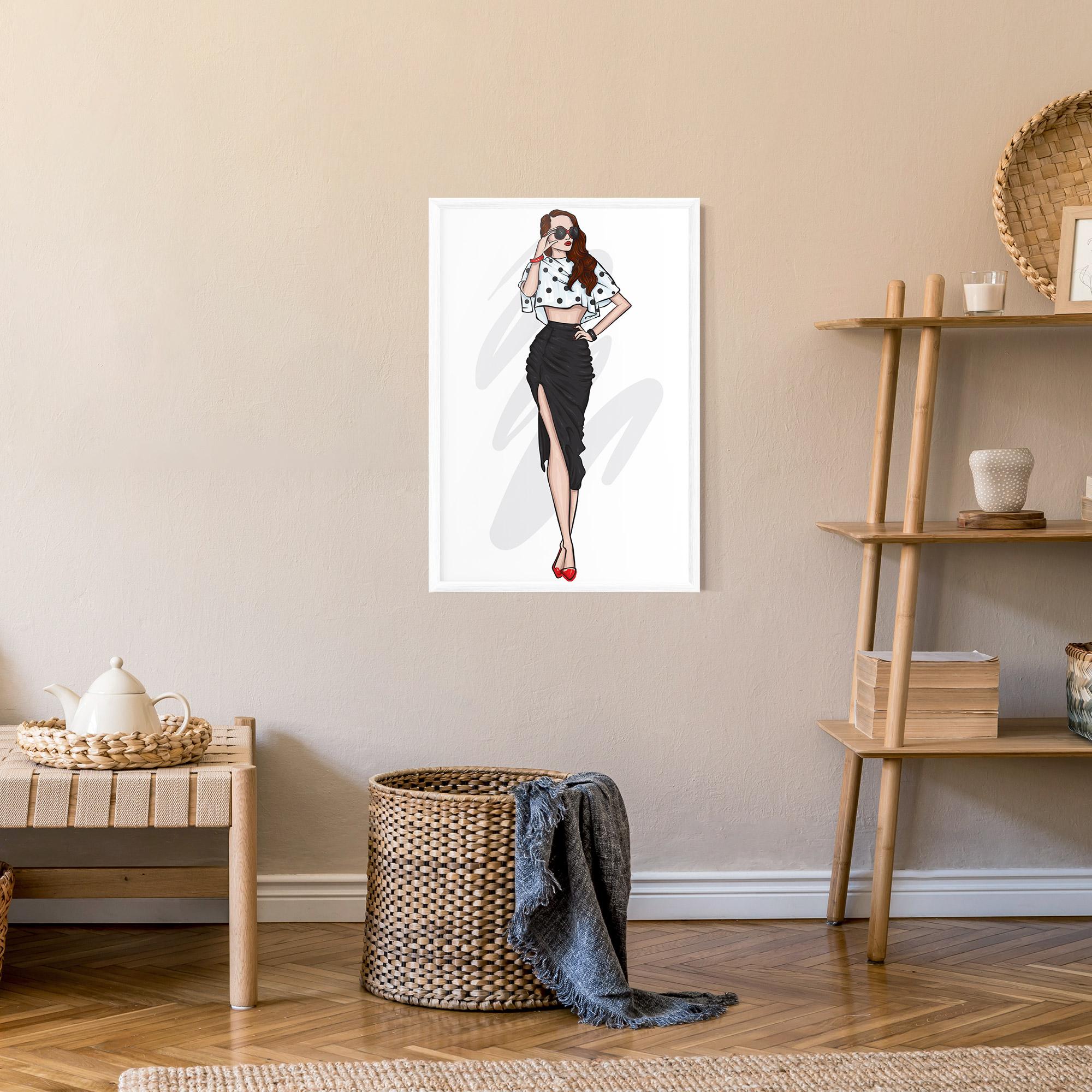Gerahmte Poster Black Skirt Diva mockup 9