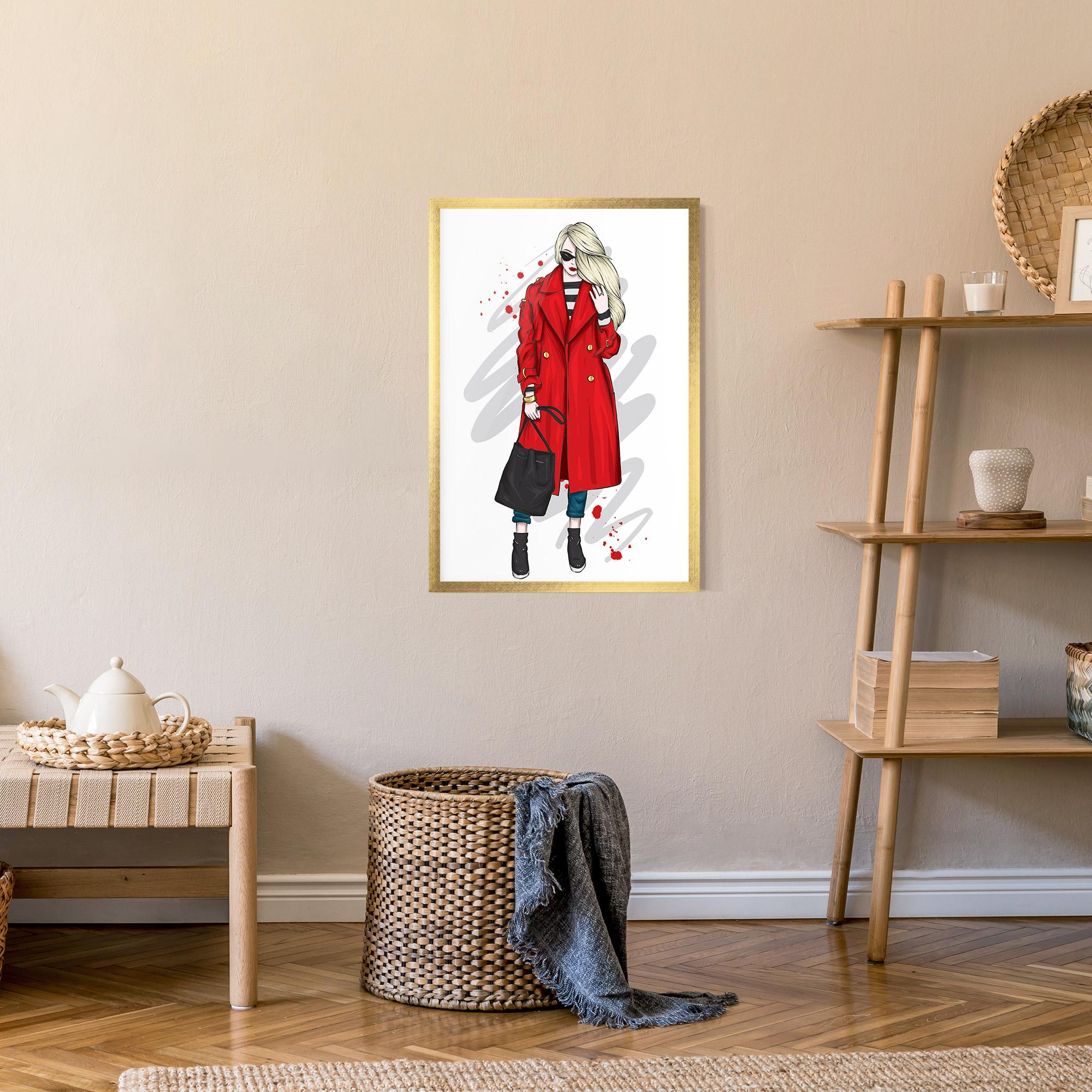 Gerahmte Poster Red Coat mockup 9