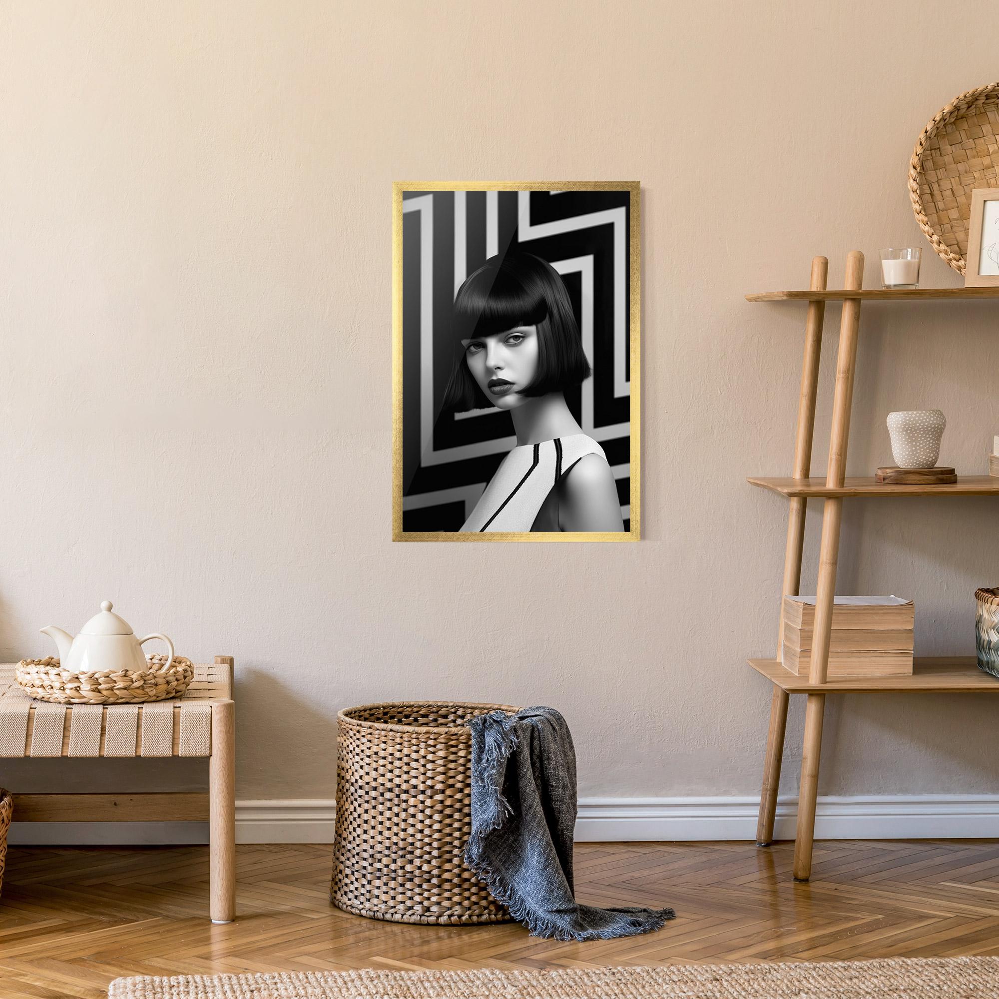 Gerahmte Poster Woman Abstract Art mockup 9