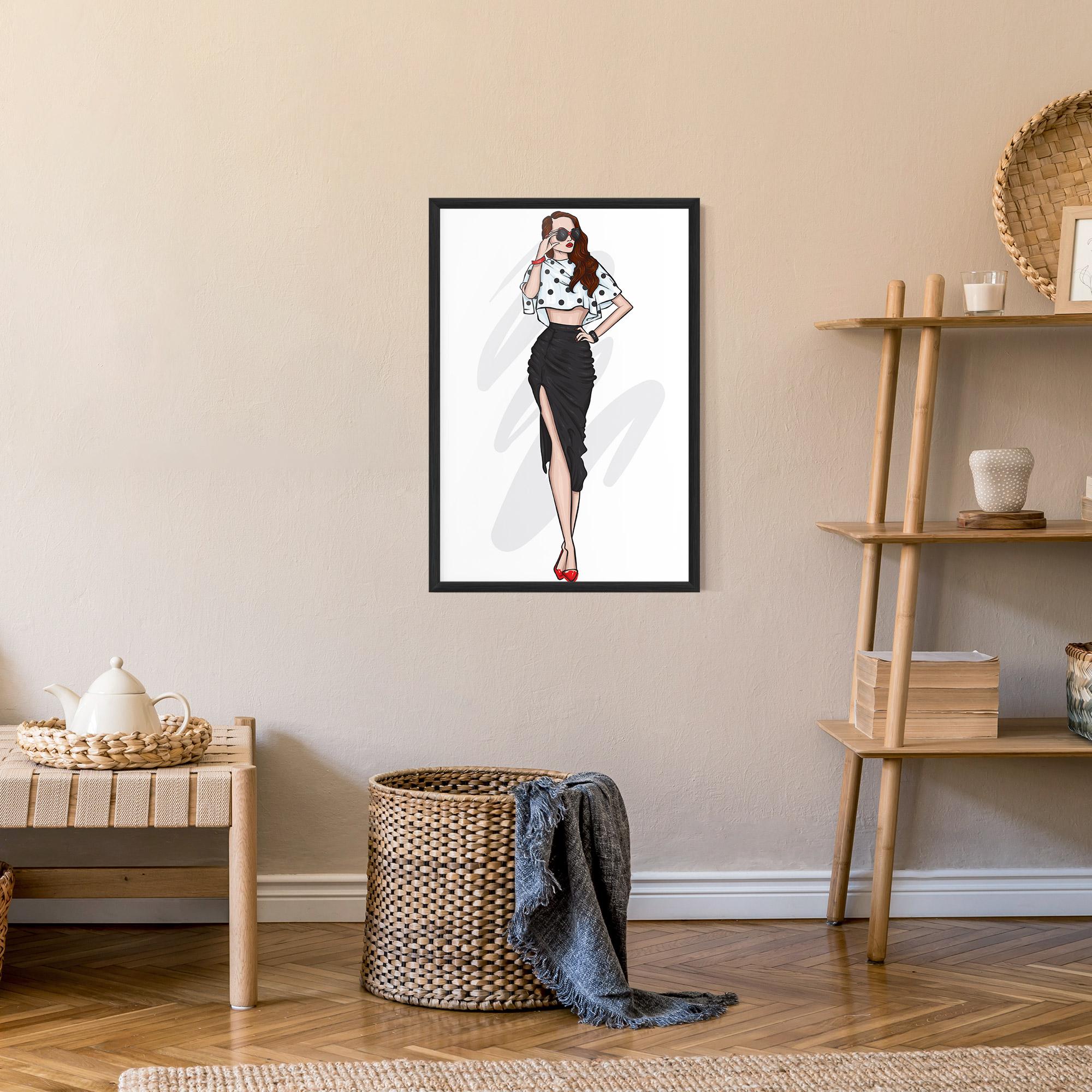 Gerahmte Poster Black Skirt Diva mockup 9