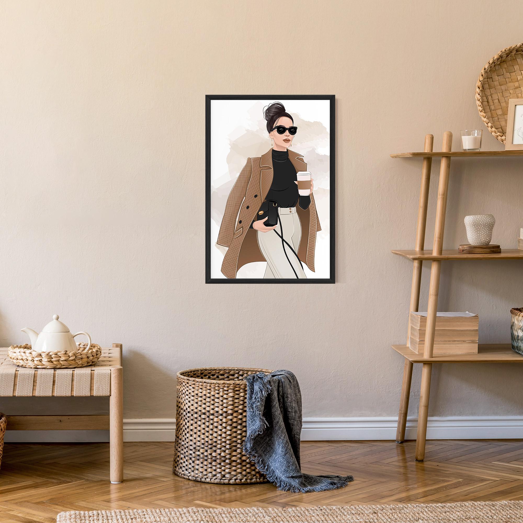 Gerahmte Poster Modern Coffee Outfit mockup 9
