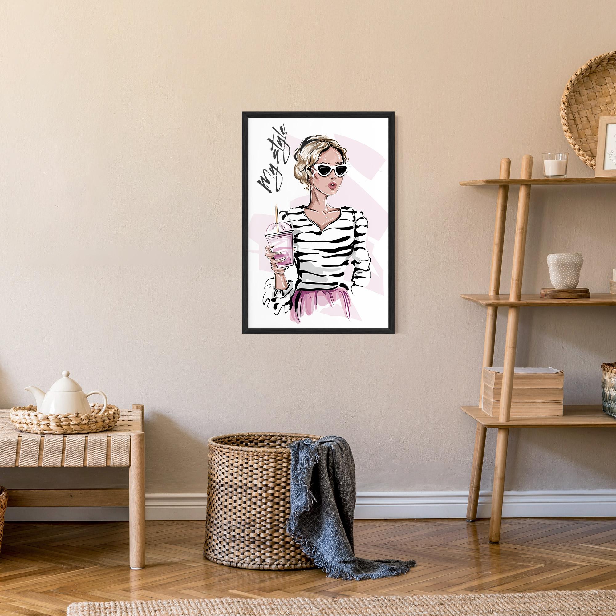 Gerahmte Poster Pink Style mockup 9