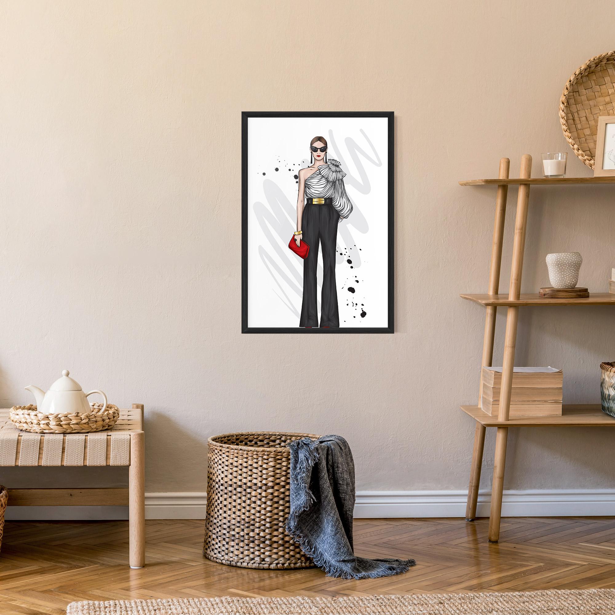 Gerahmte Poster Tall Black Pants mockup 9