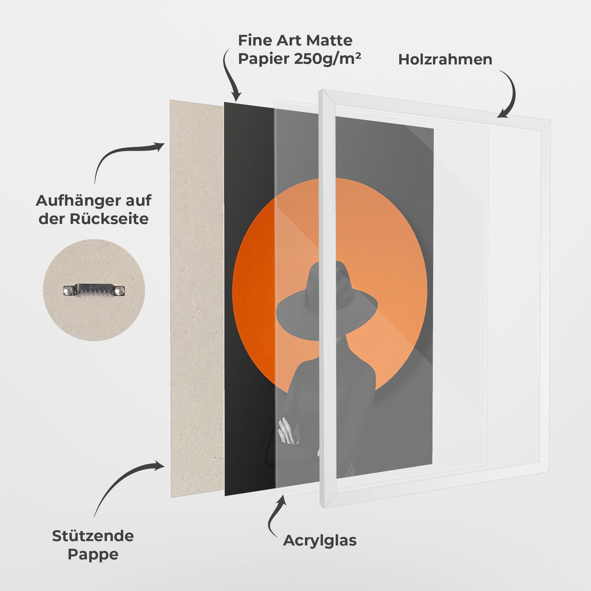 Gerahmte Poster Black Fashion mockup 1