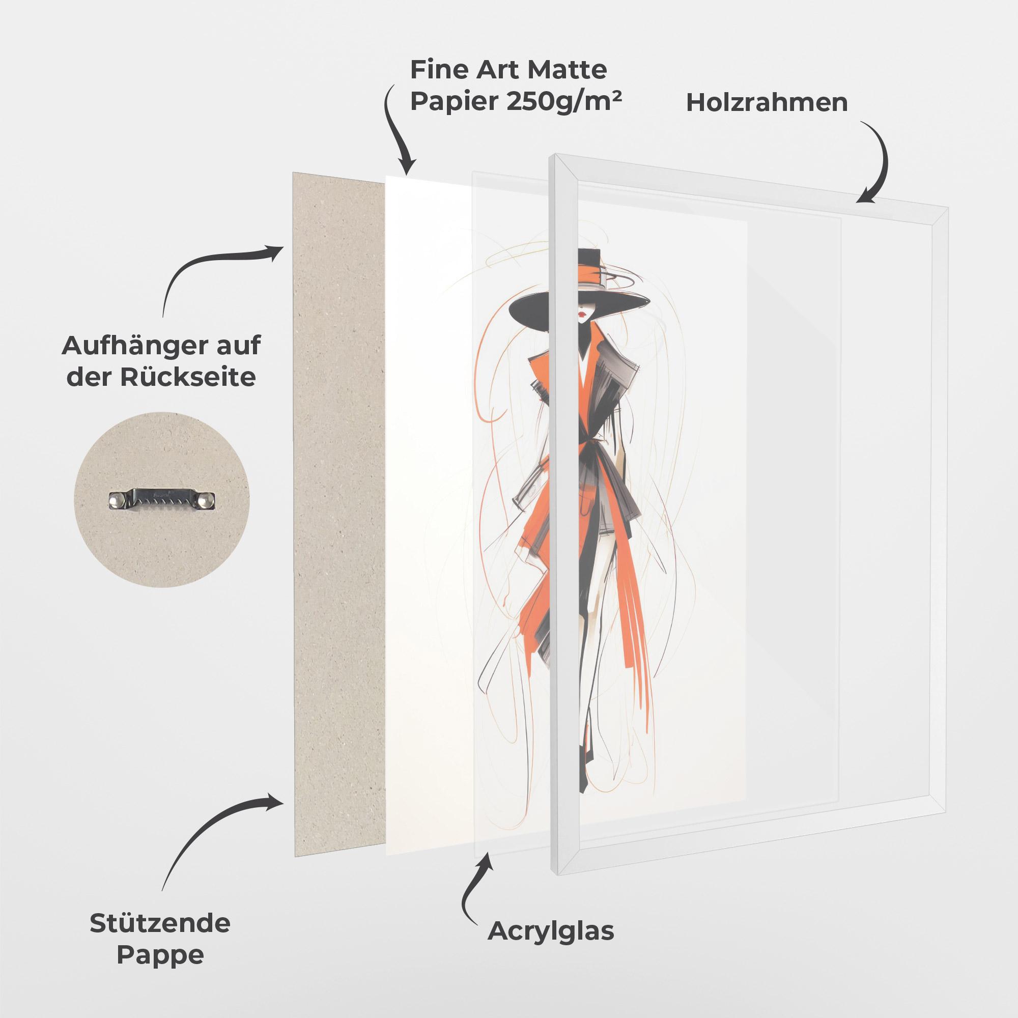 Gerahmte Poster Handdrawn Doodle mockup 1