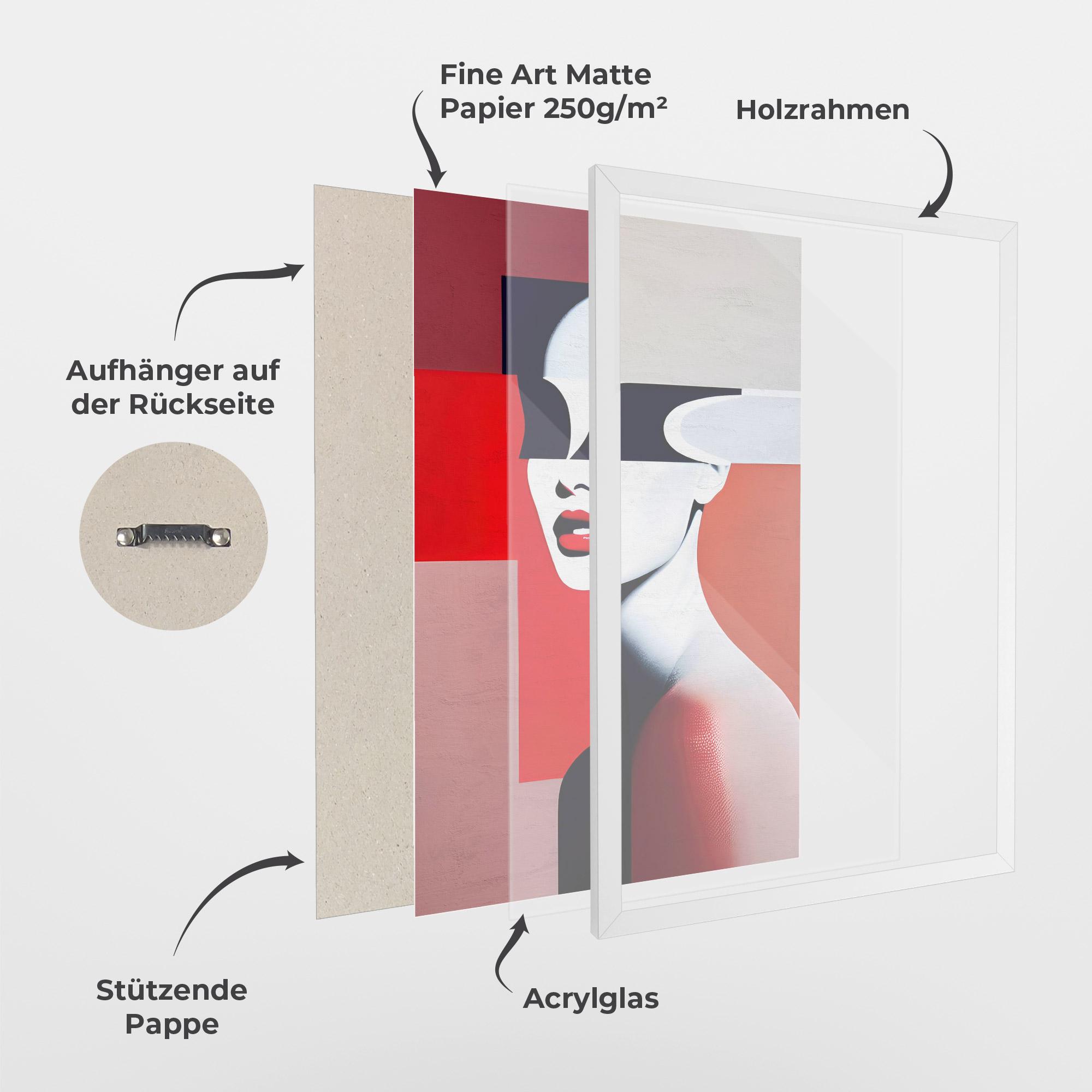 Gerahmte Poster Interesting Woman Art mockup 1