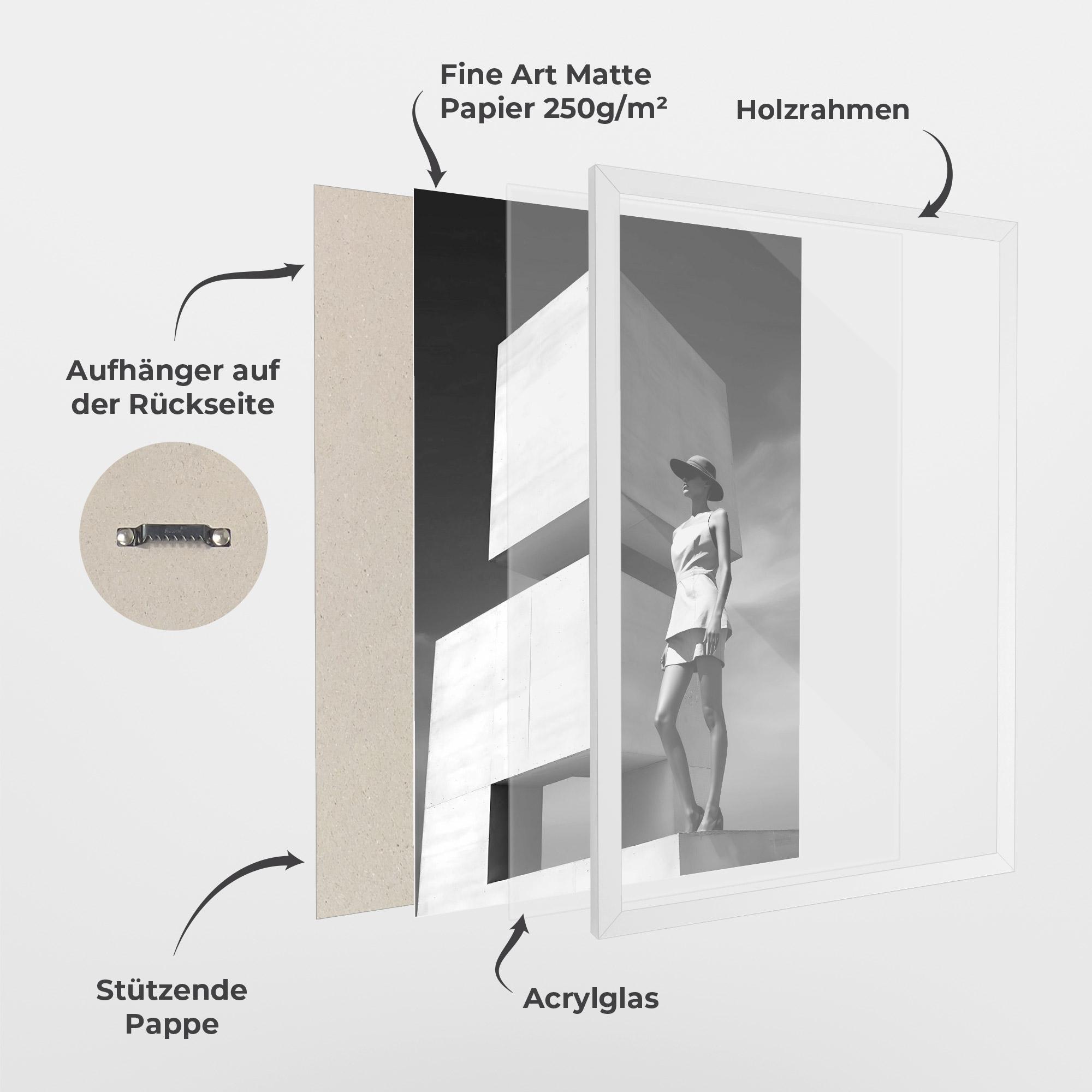 Gerahmte Poster Modern Fashion Woman mockup 1