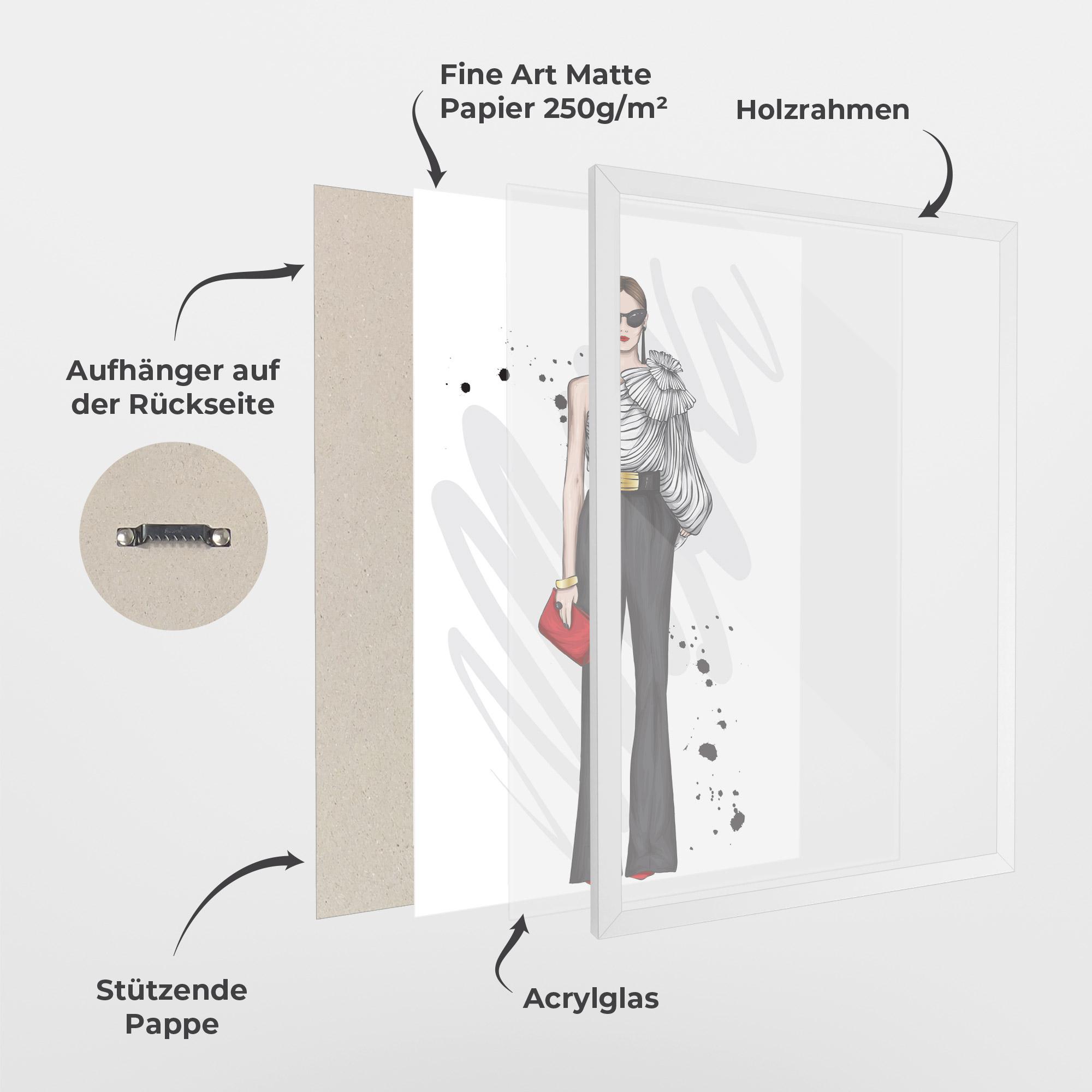 Gerahmte Poster Tall Black Pants mockup 1