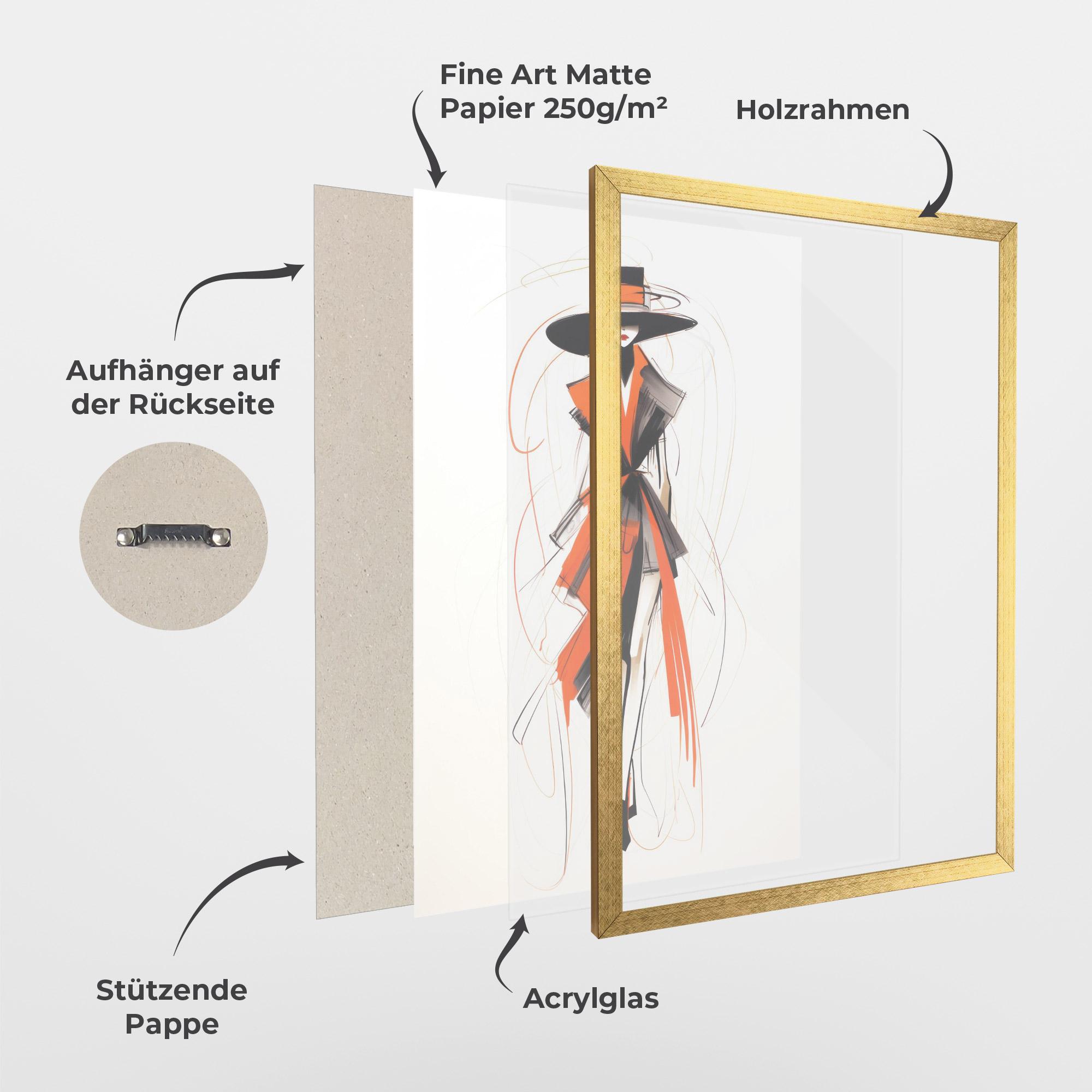 Gerahmte Poster Handdrawn Doodle mockup 1