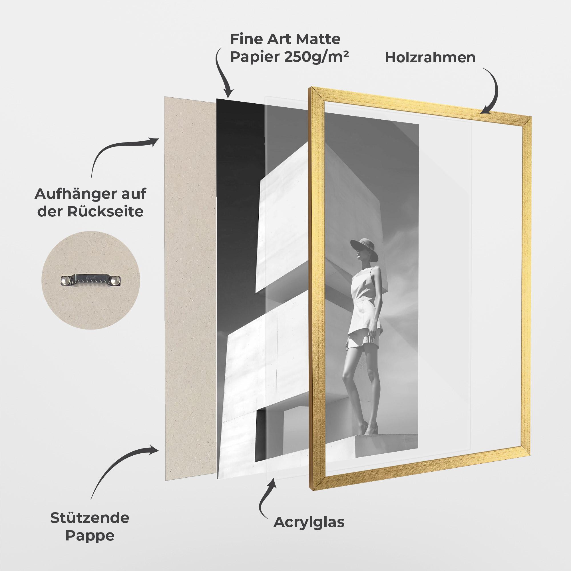 Gerahmte Poster Modern Fashion Woman mockup 1