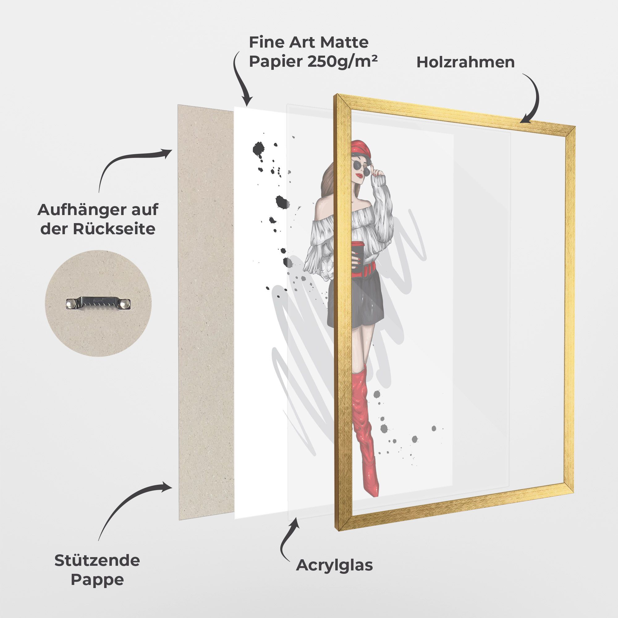 Red Tall Boots Woman mockup 1