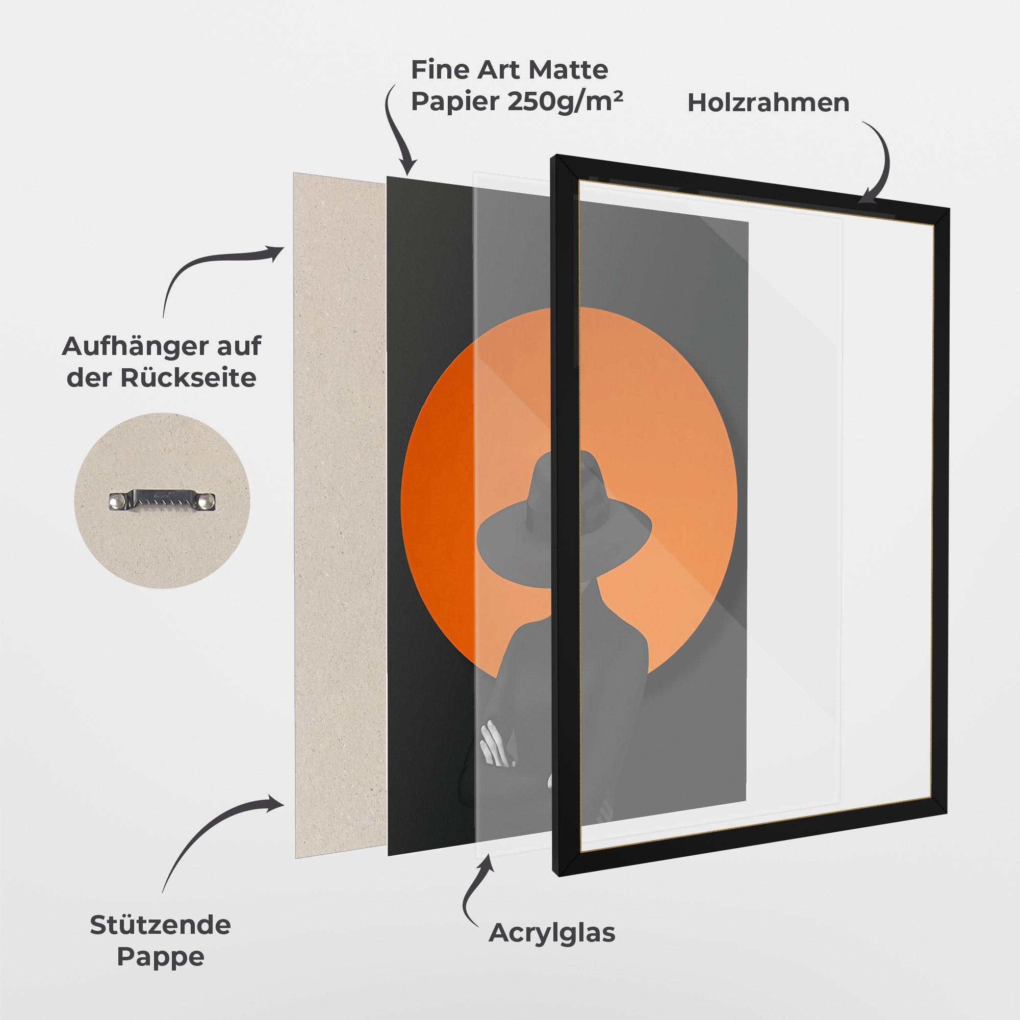 Gerahmte Poster Black Fashion mockup 1