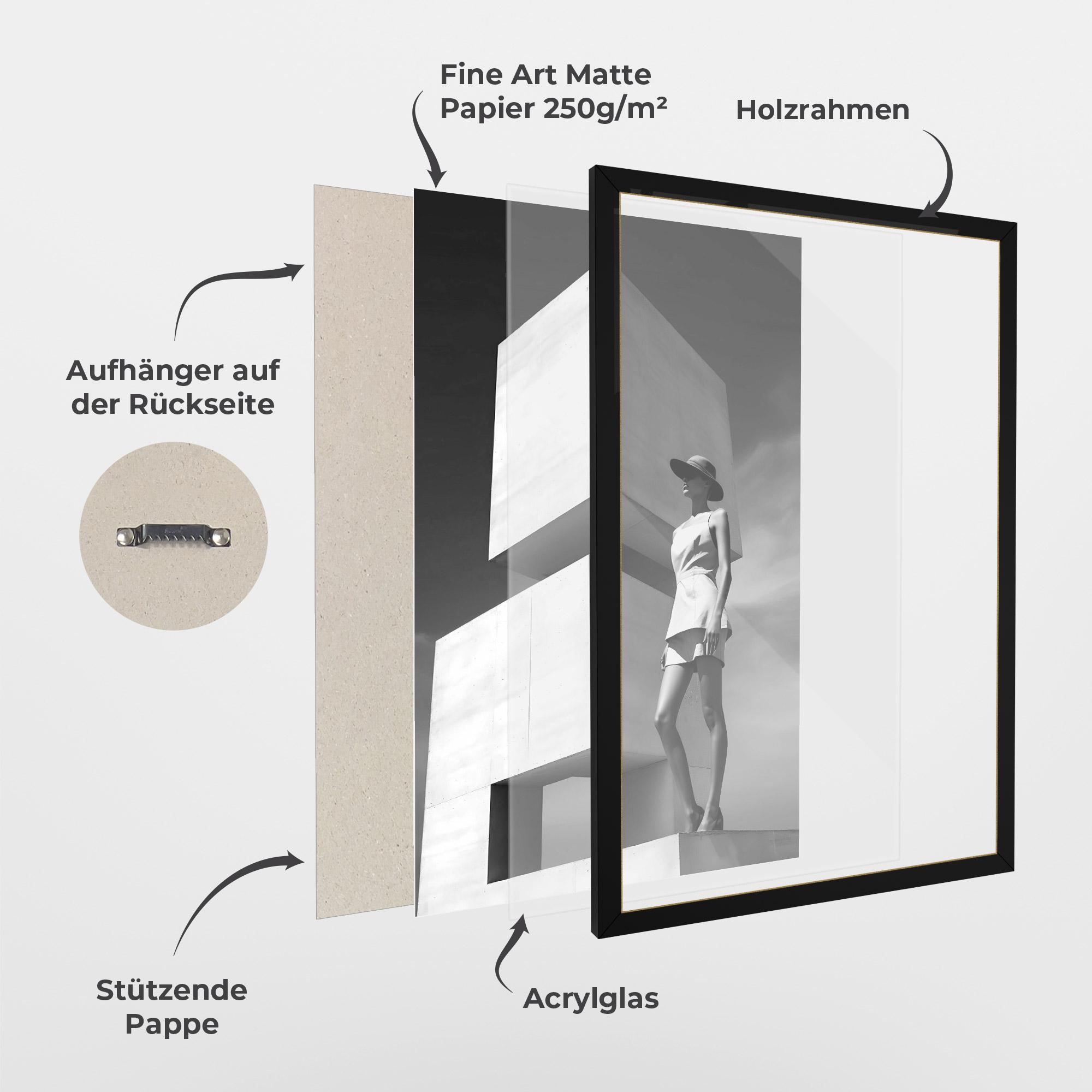 Gerahmte Poster Modern Fashion Woman mockup 1