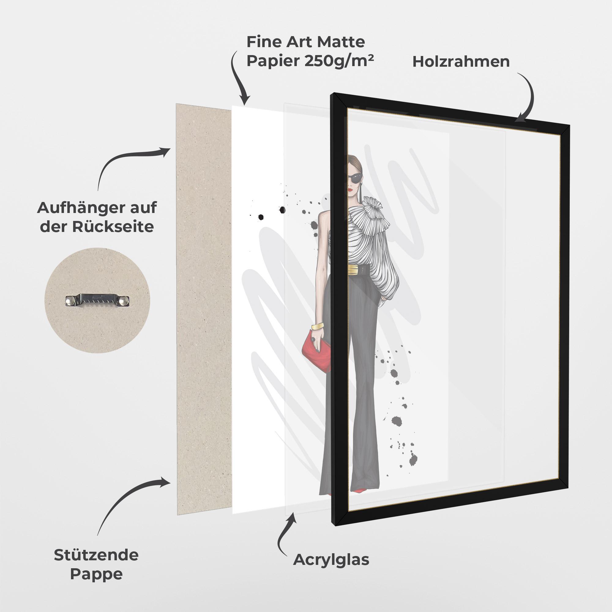 Gerahmte Poster Tall Black Pants mockup 1