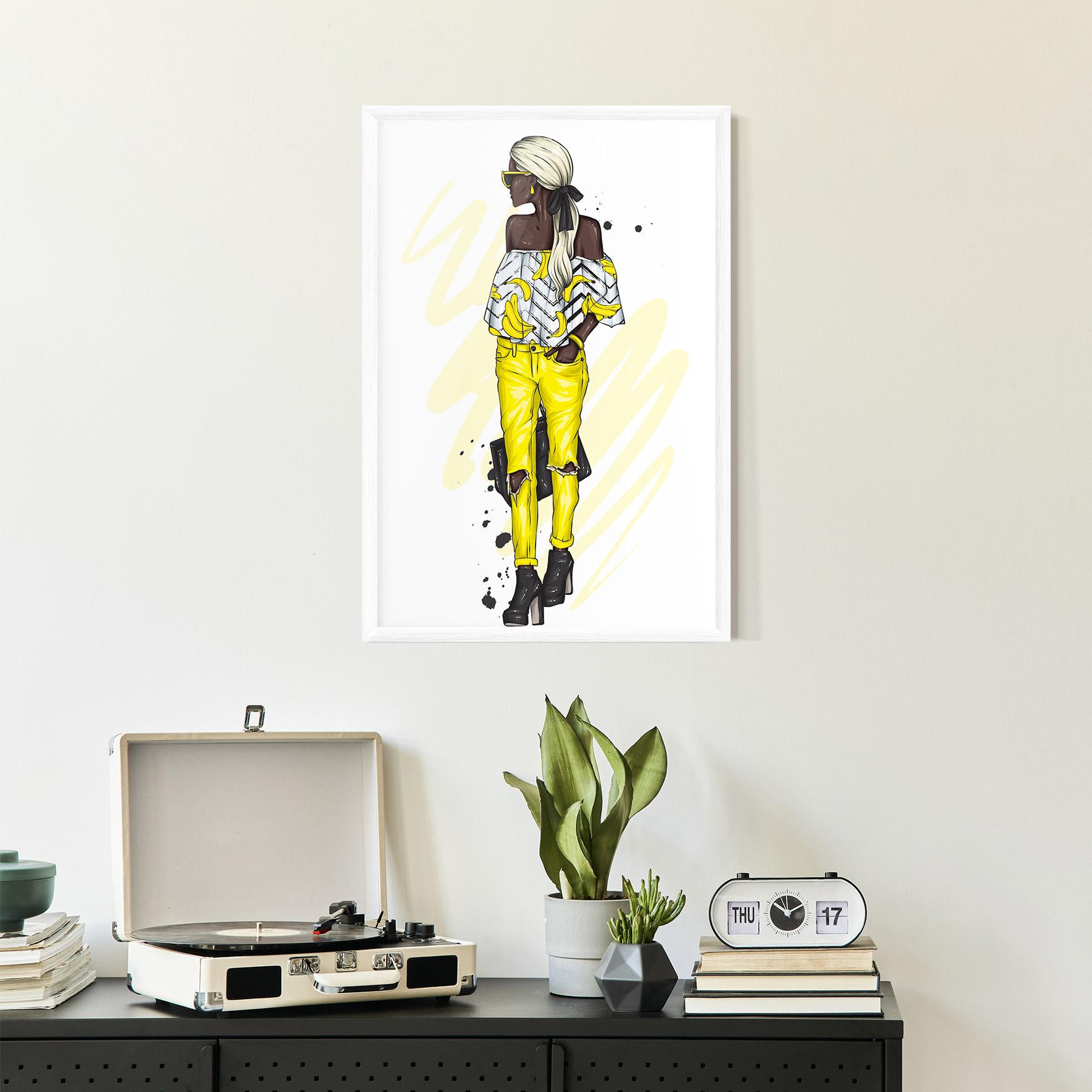 Gerahmte Poster Banana Blouse mockup 2