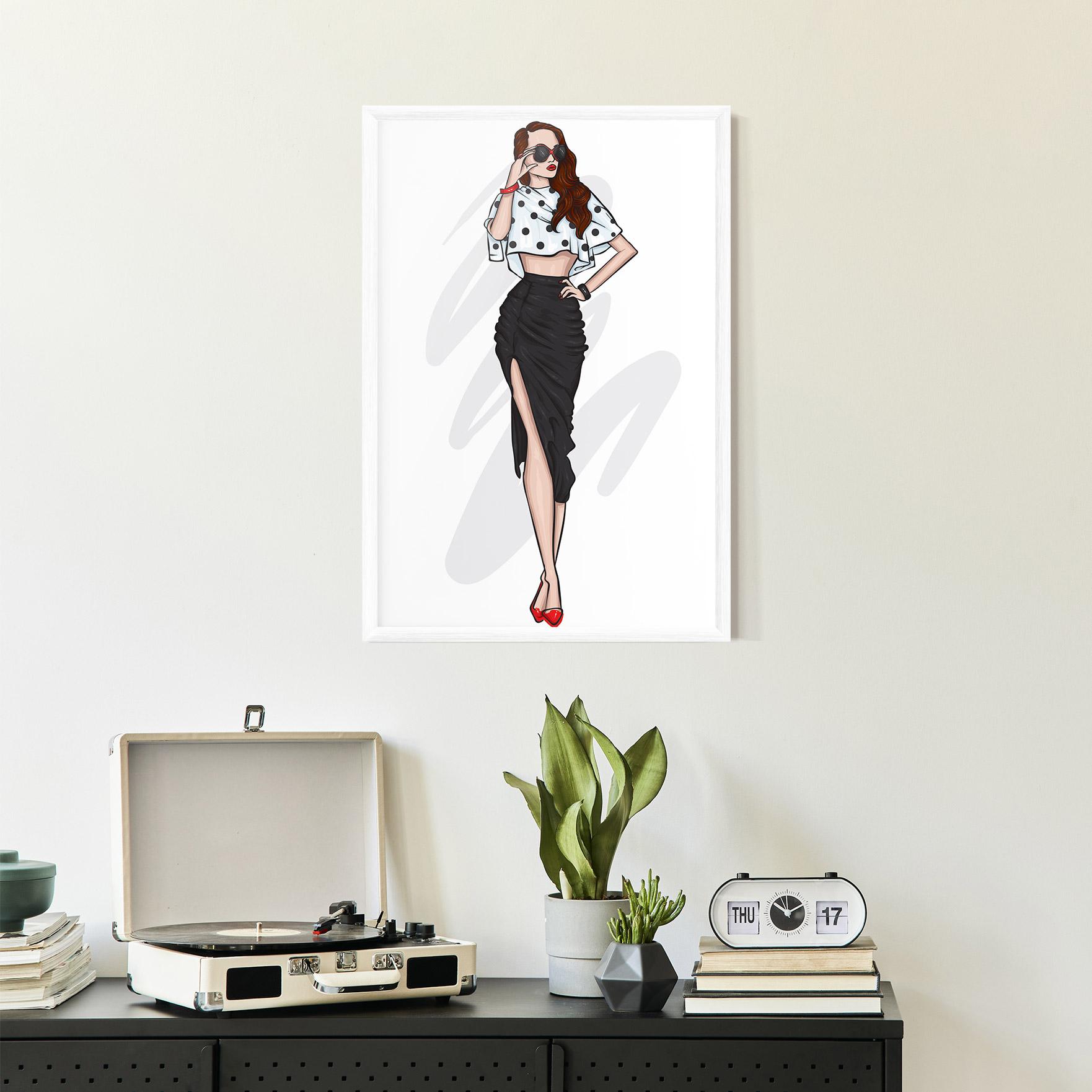 Gerahmte Poster Black Skirt Diva mockup 2