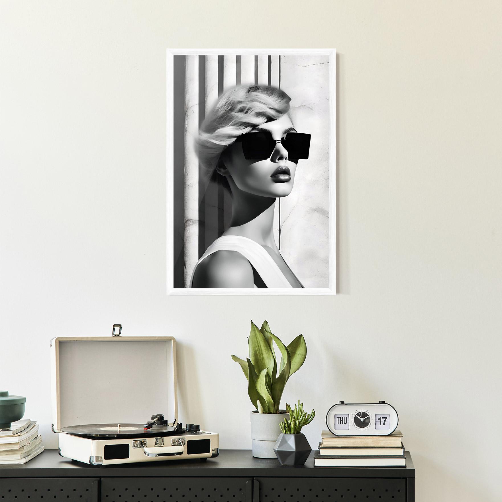 Gerahmte Poster Fashion Woman Glasses mockup 2