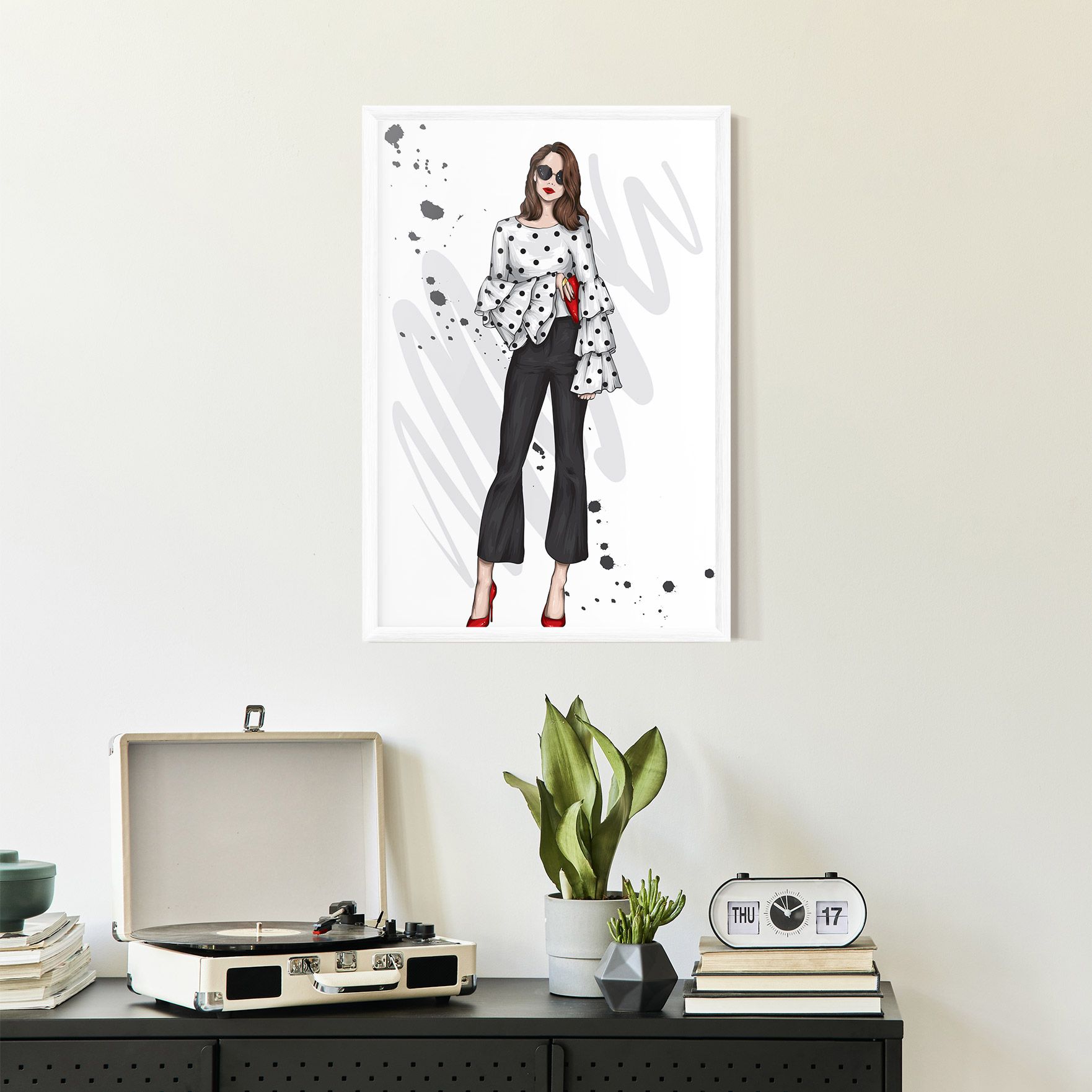 Pretty Woman In White mockup 2