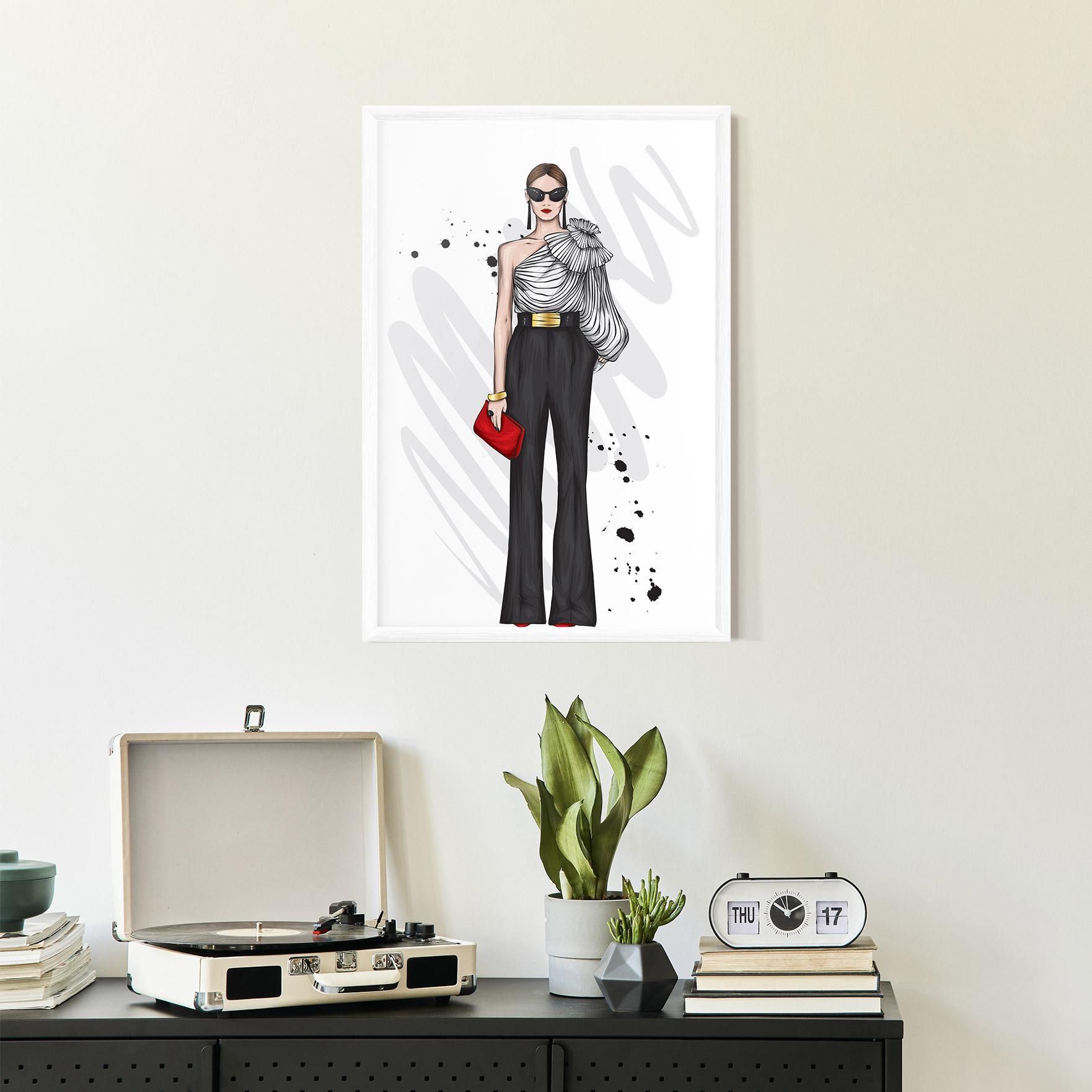 Gerahmte Poster Tall Black Pants mockup 2