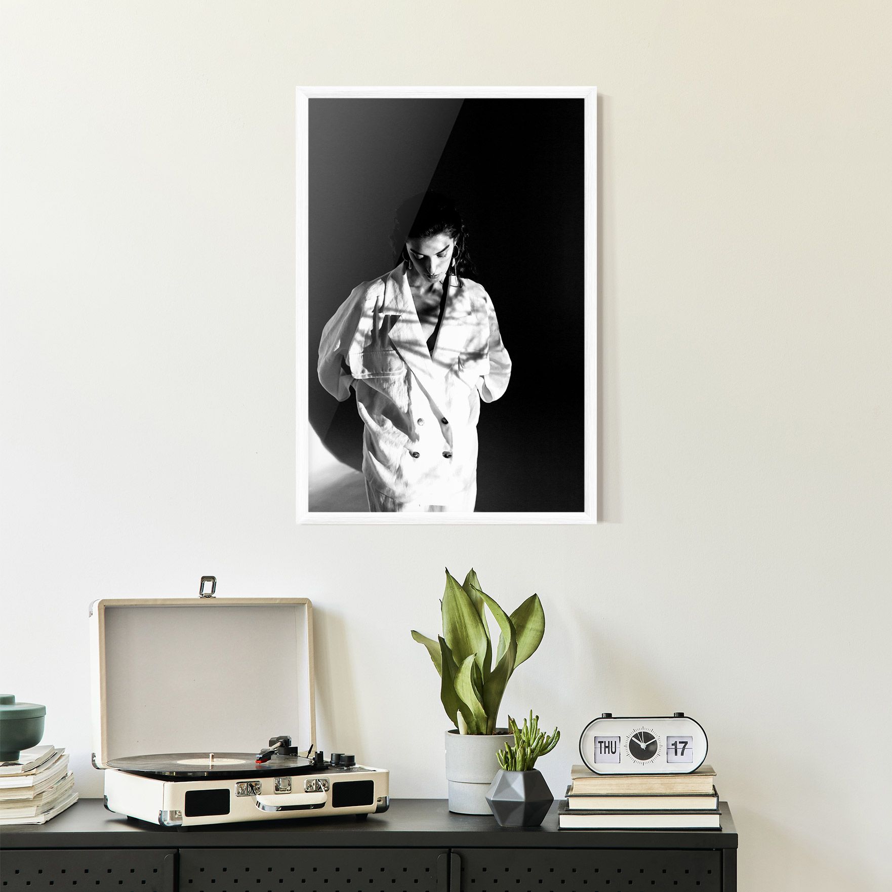 Woman Black Wall mockup 2