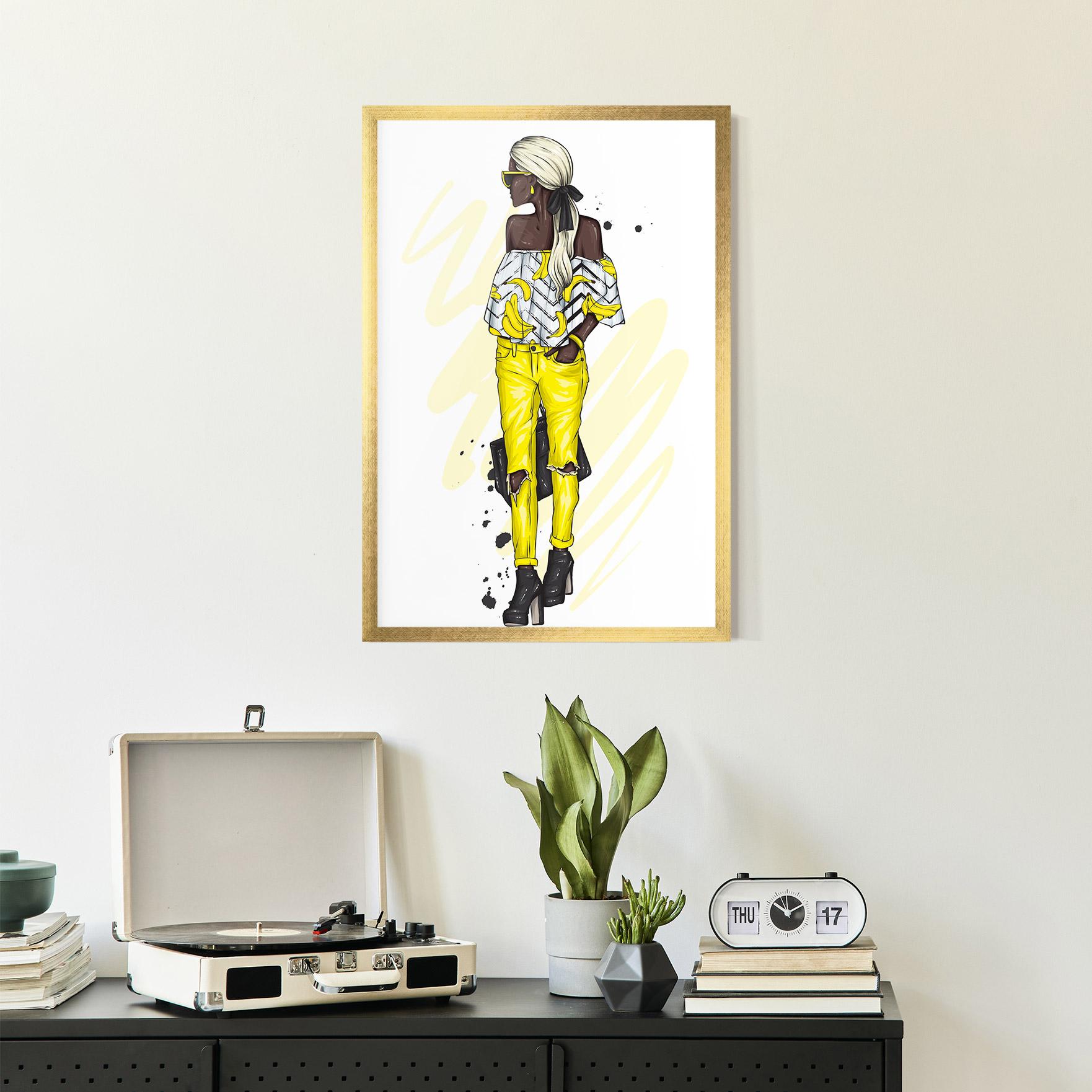 Gerahmte Poster Banana Blouse mockup 2