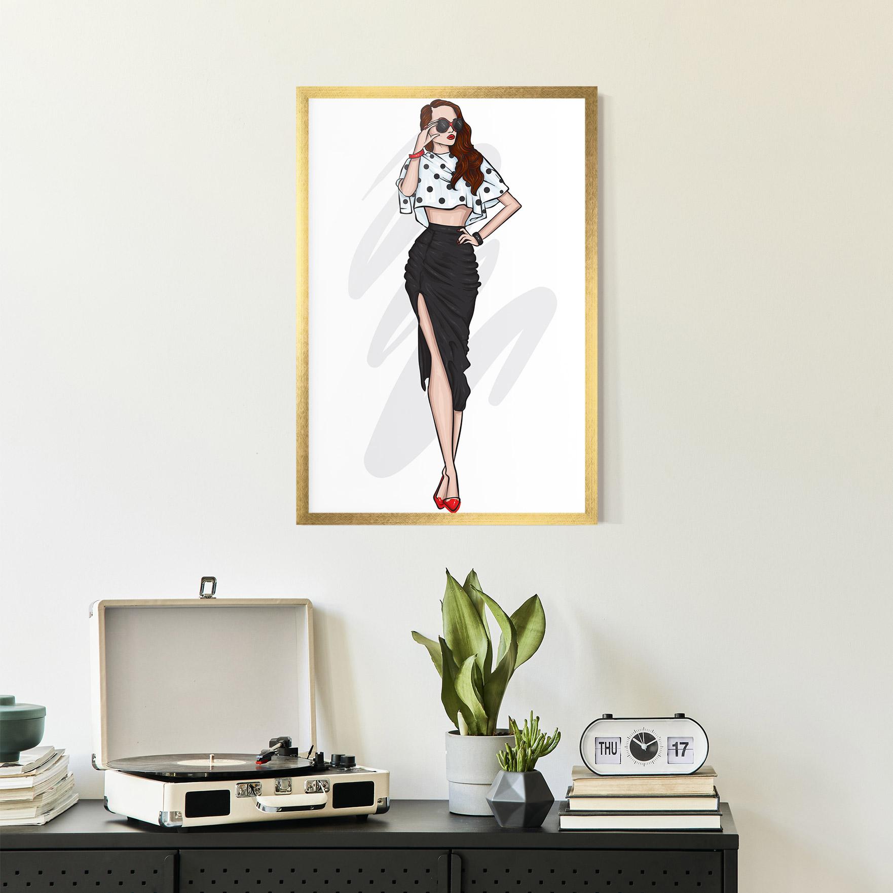 Gerahmte Poster Black Skirt Diva mockup 2
