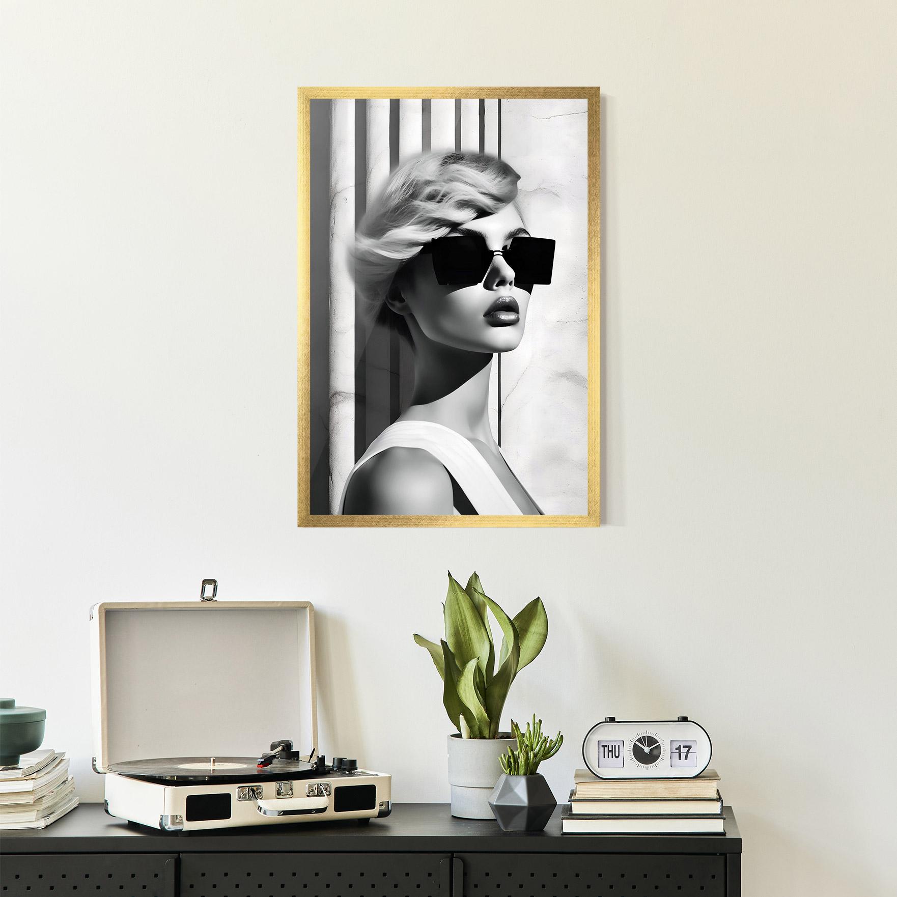 Gerahmte Poster Fashion Woman Glasses mockup 2