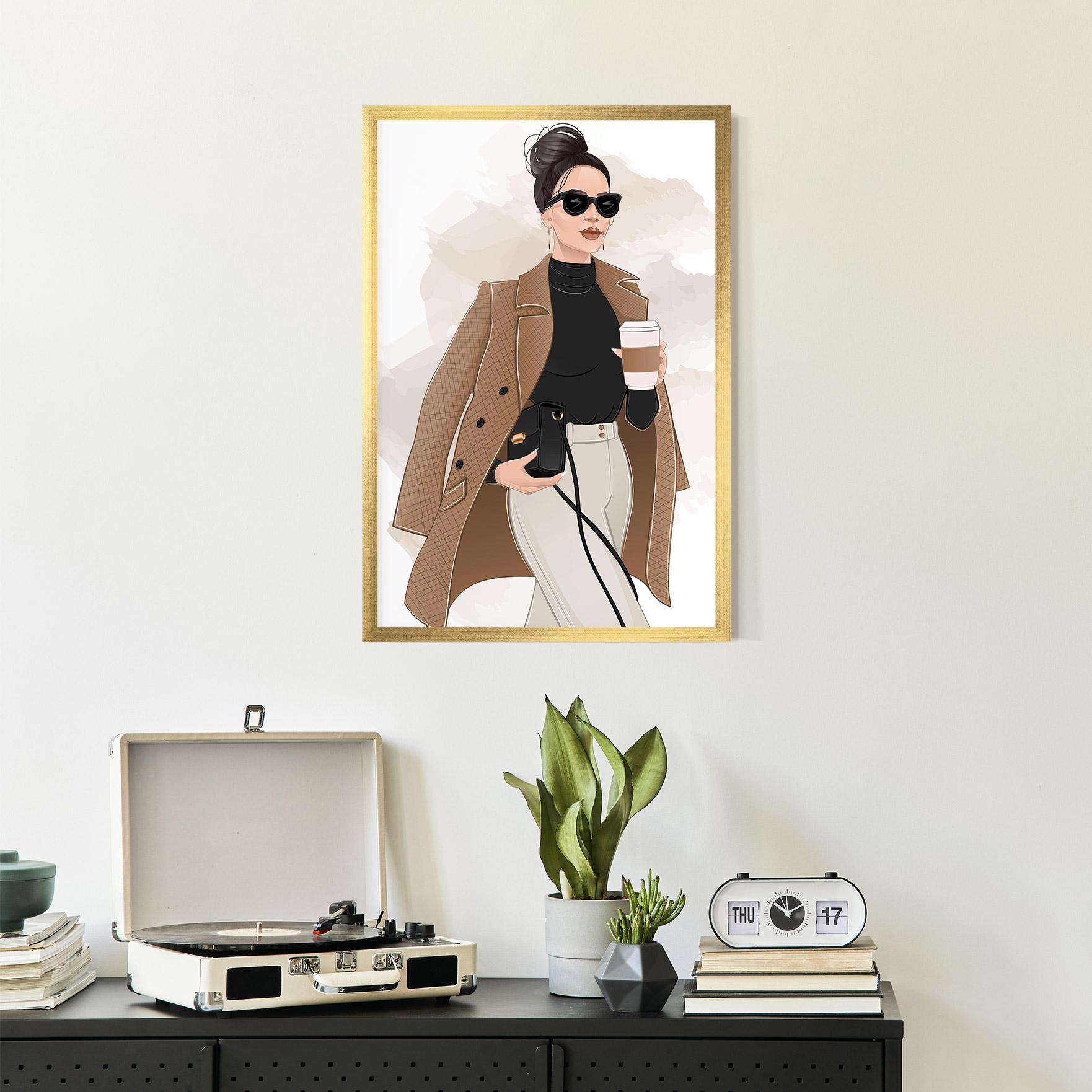 Gerahmte Poster Modern Coffee Outfit mockup 2