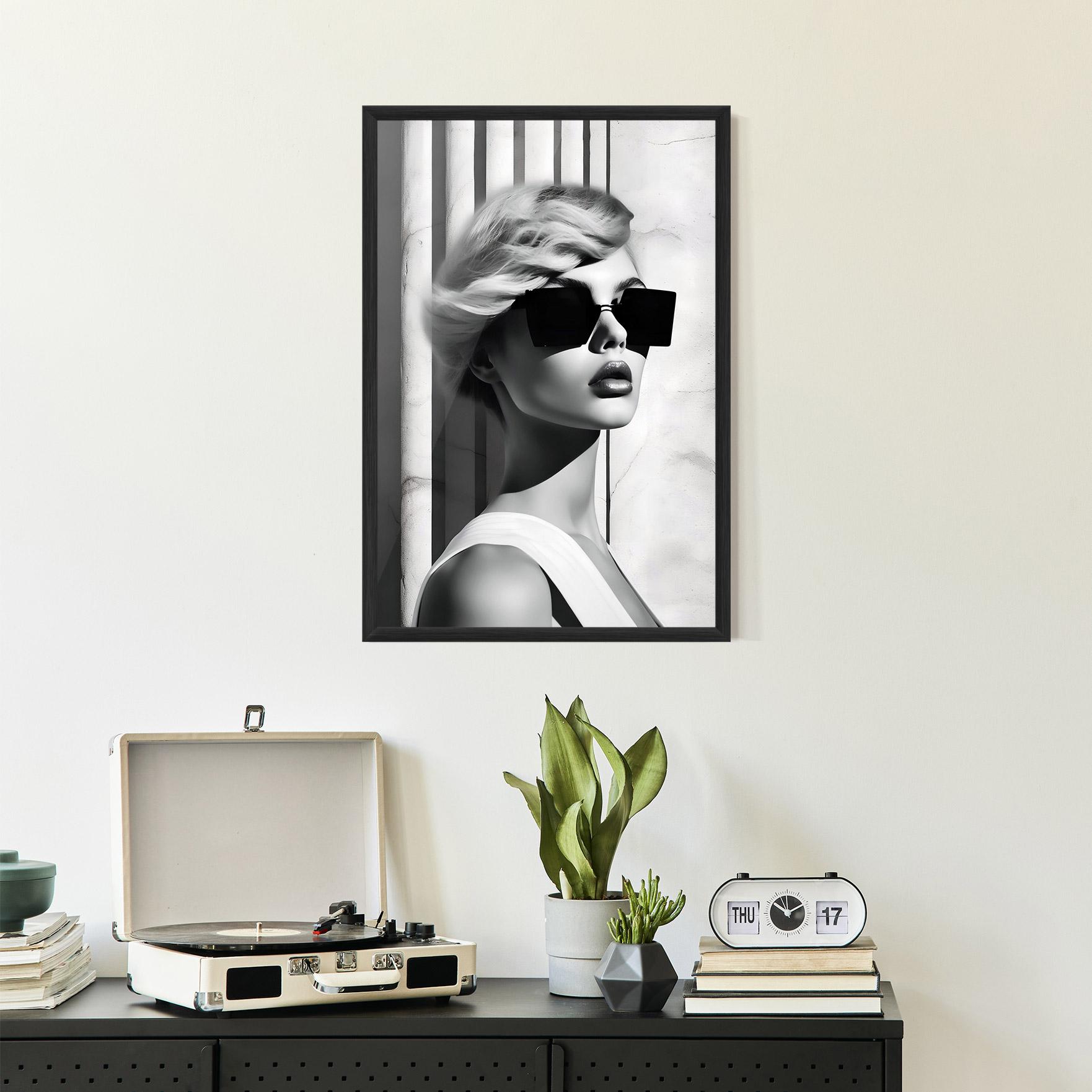 Gerahmte Poster Fashion Woman Glasses mockup 2