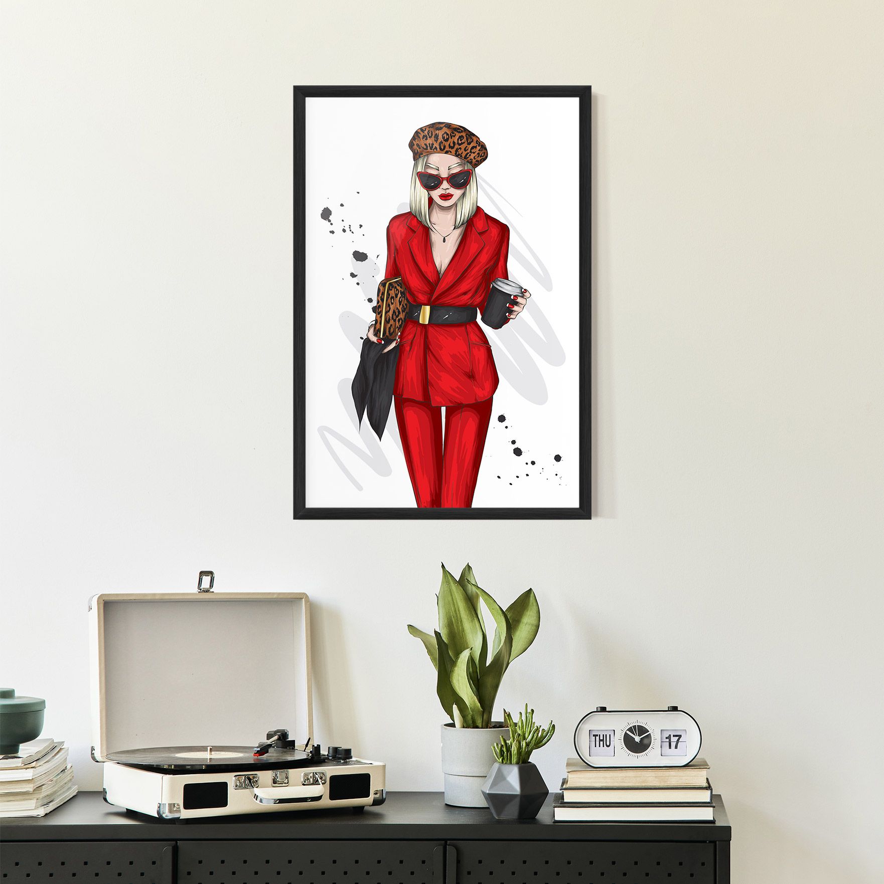 Red Suit Woman mockup 2