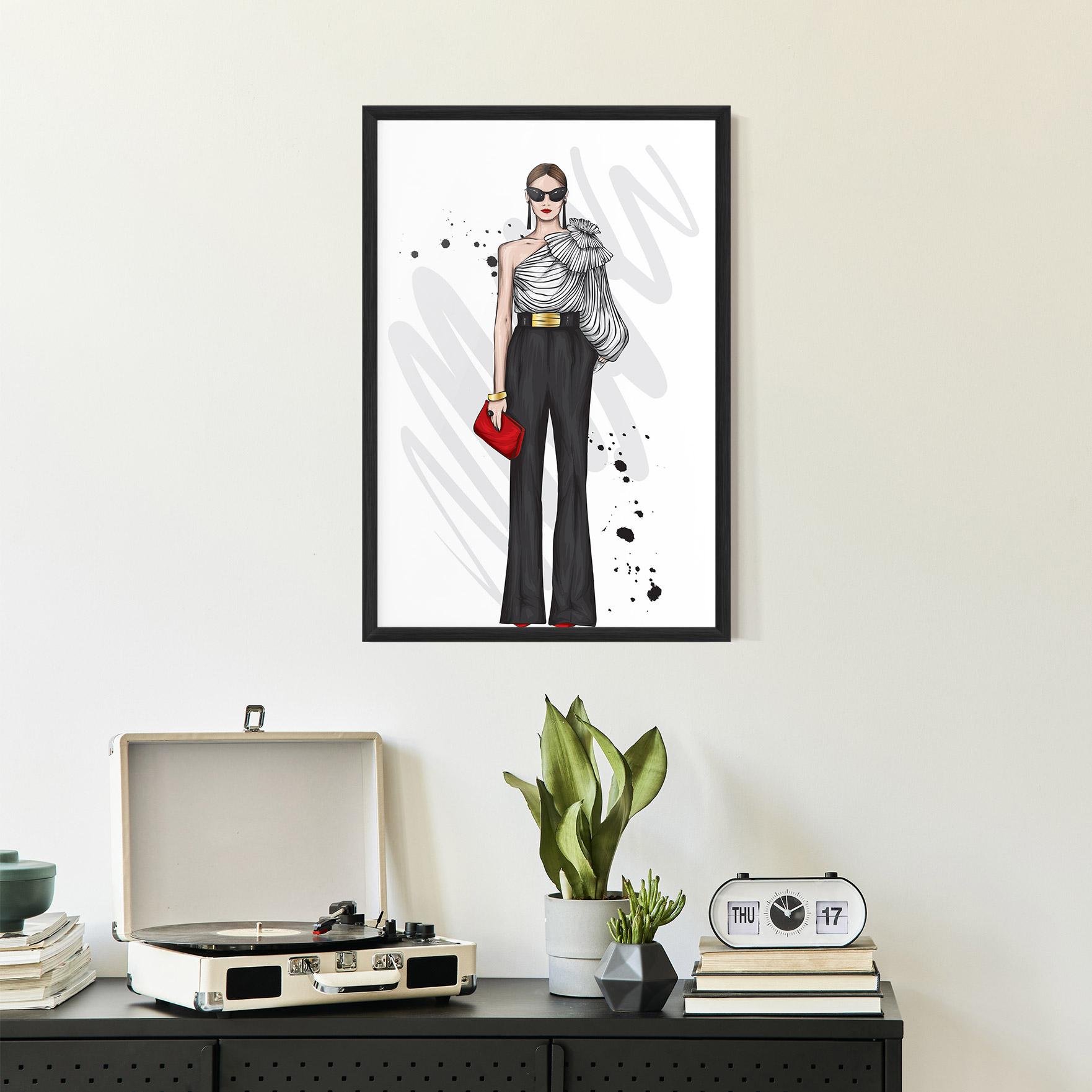 Gerahmte Poster Tall Black Pants mockup 2