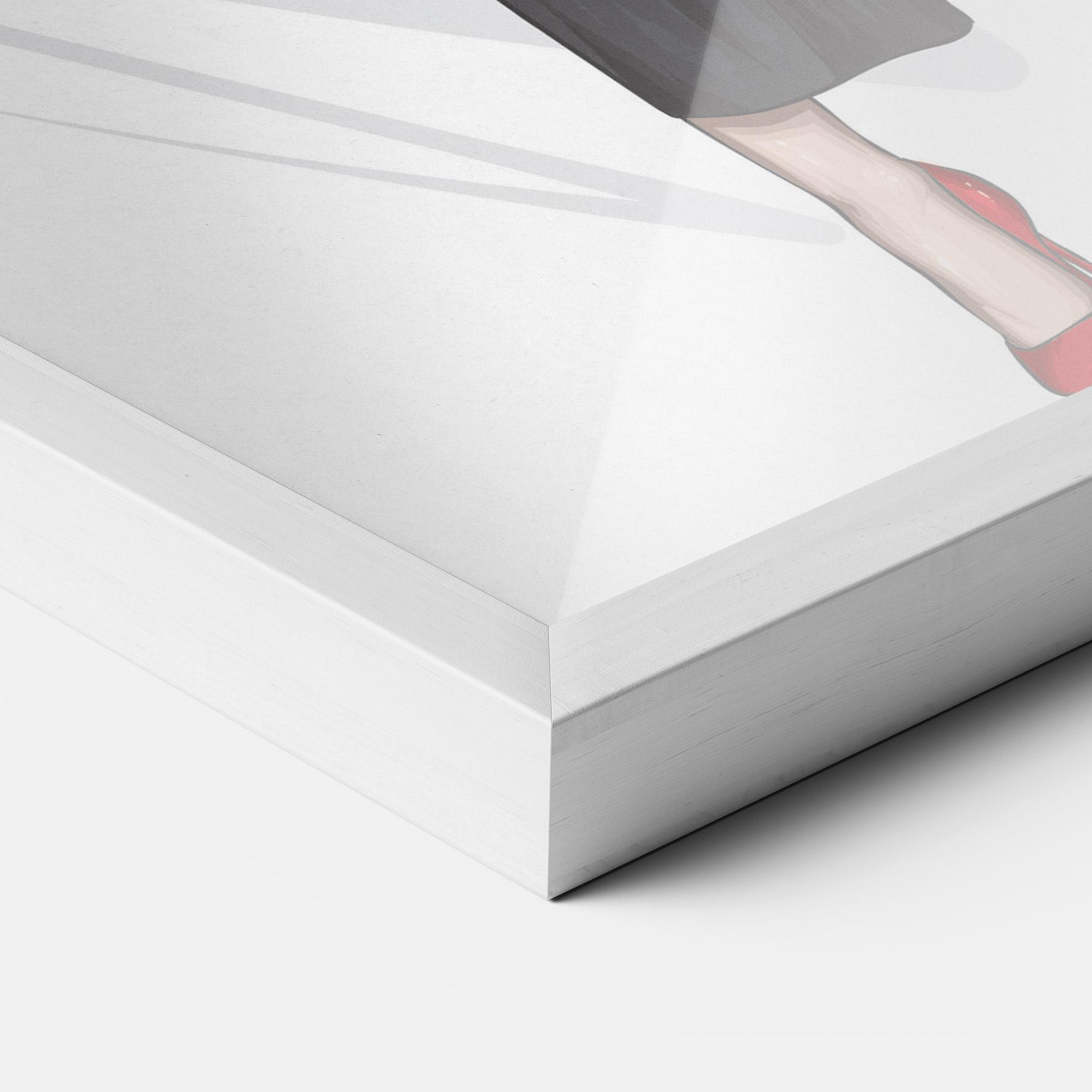 Gerahmte Poster Pretty Woman In White mockup 3