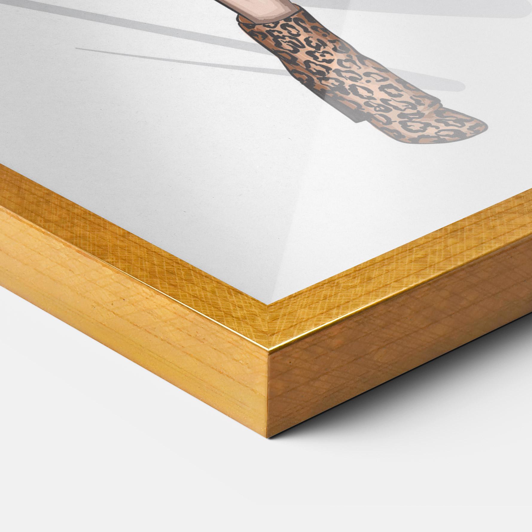 Gerahmte Poster Black Red Outfit mockup 3