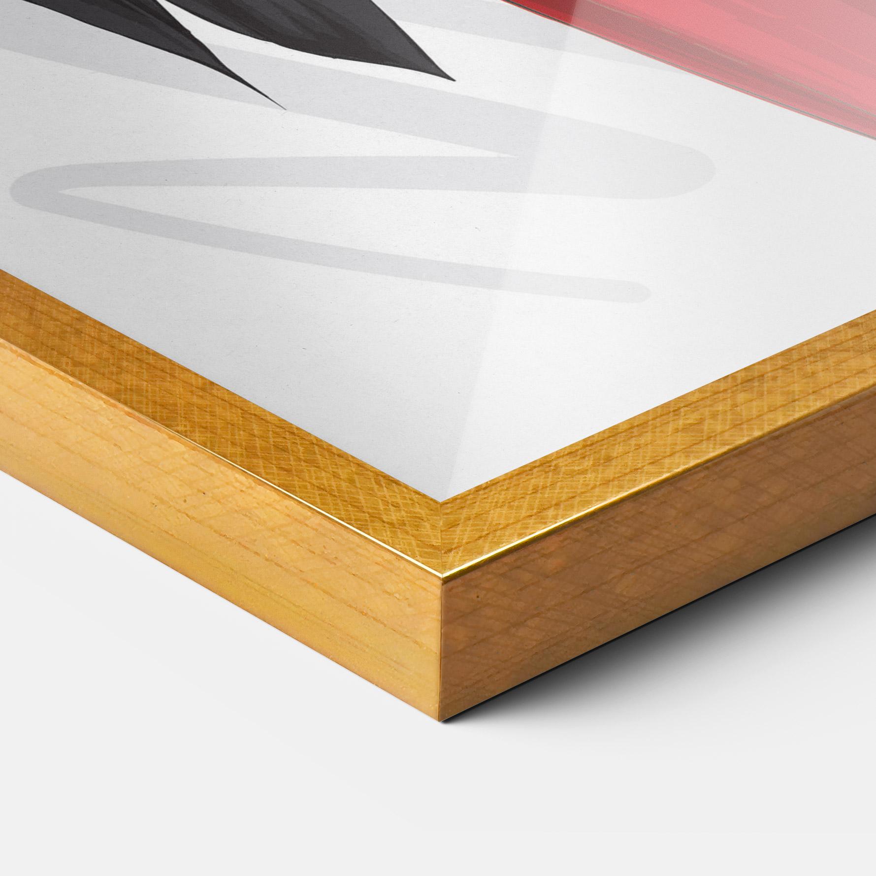 Gerahmte Poster Red Suit Woman mockup 3