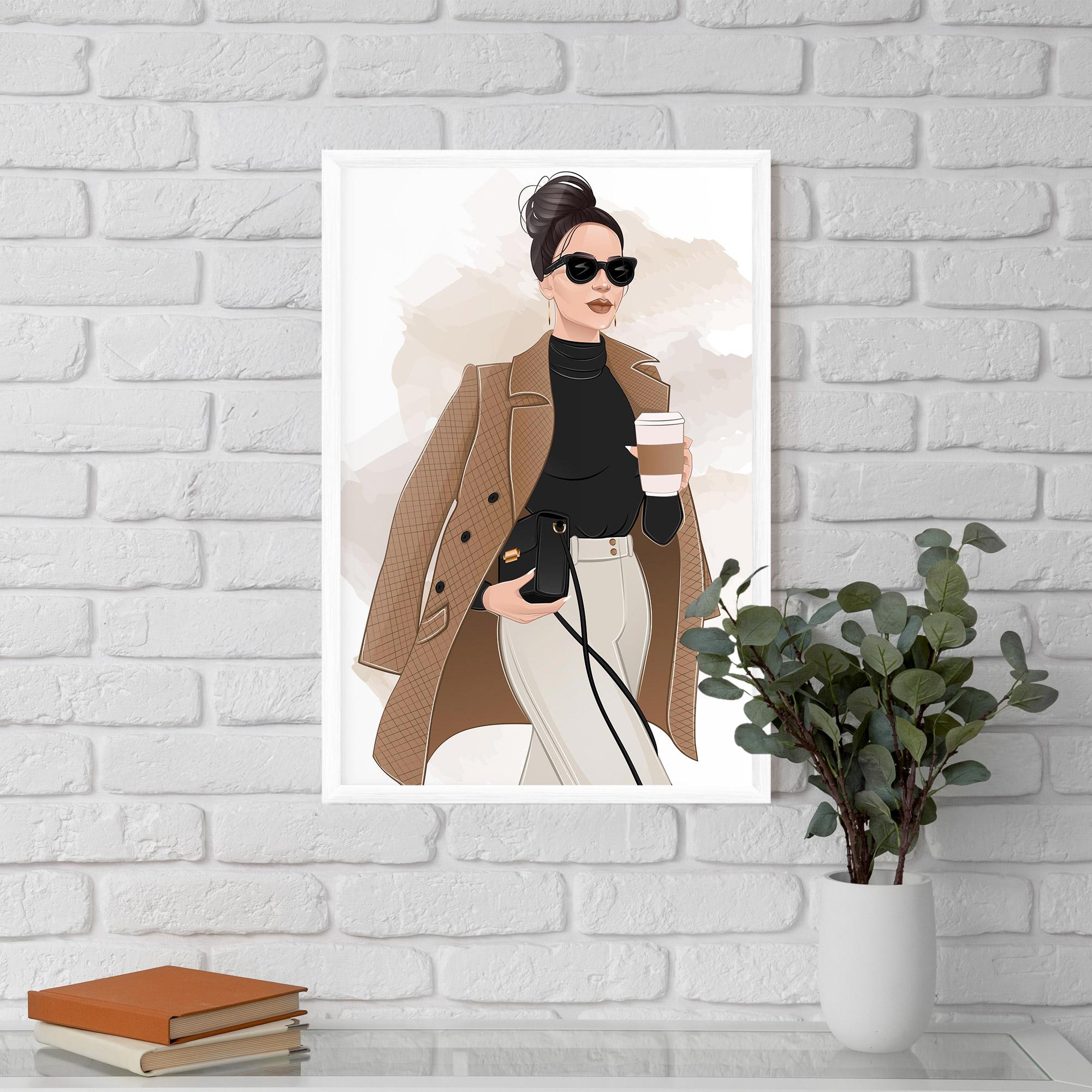Gerahmte Poster Modern Coffee Outfit mockup 5