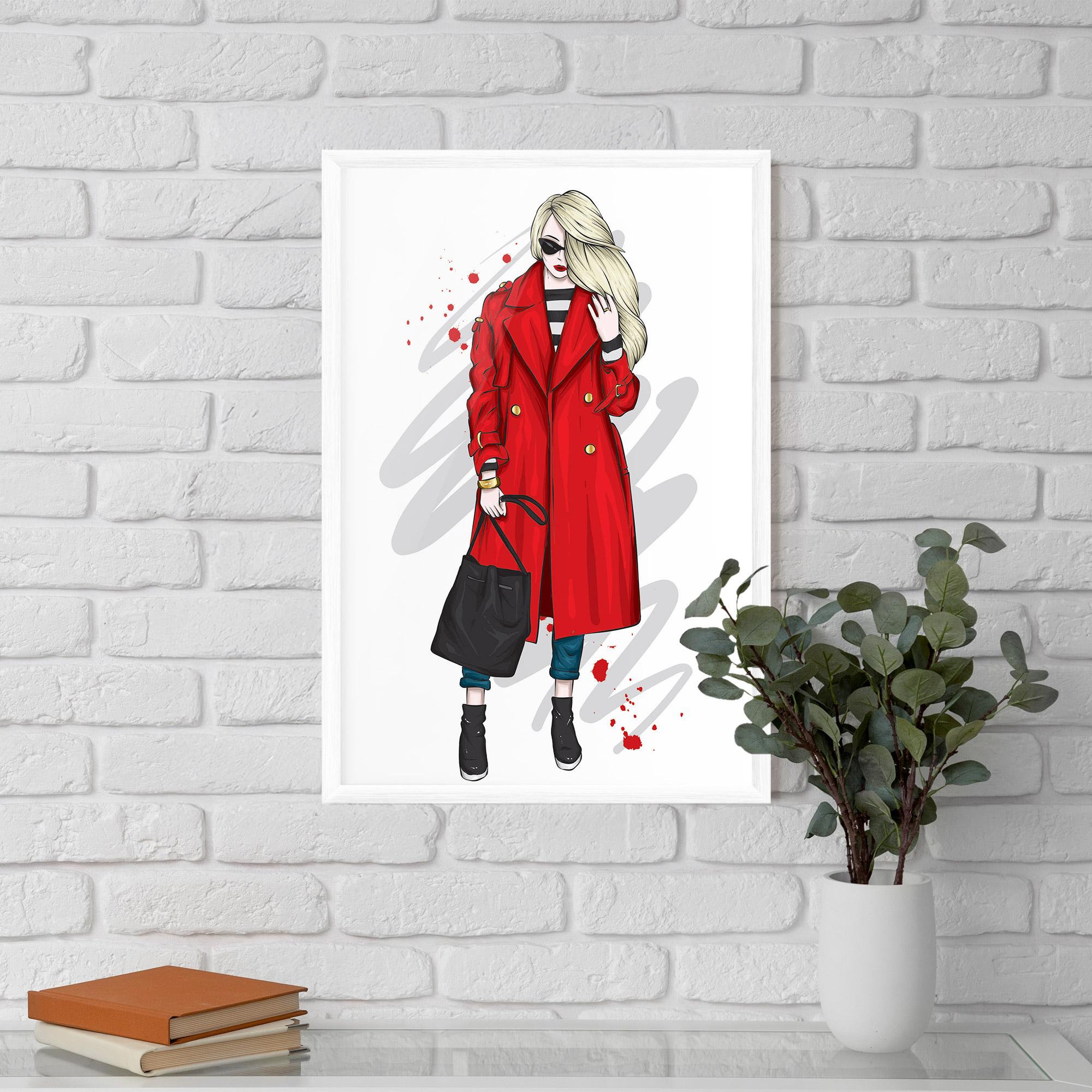 Gerahmte Poster Red Coat mockup 5