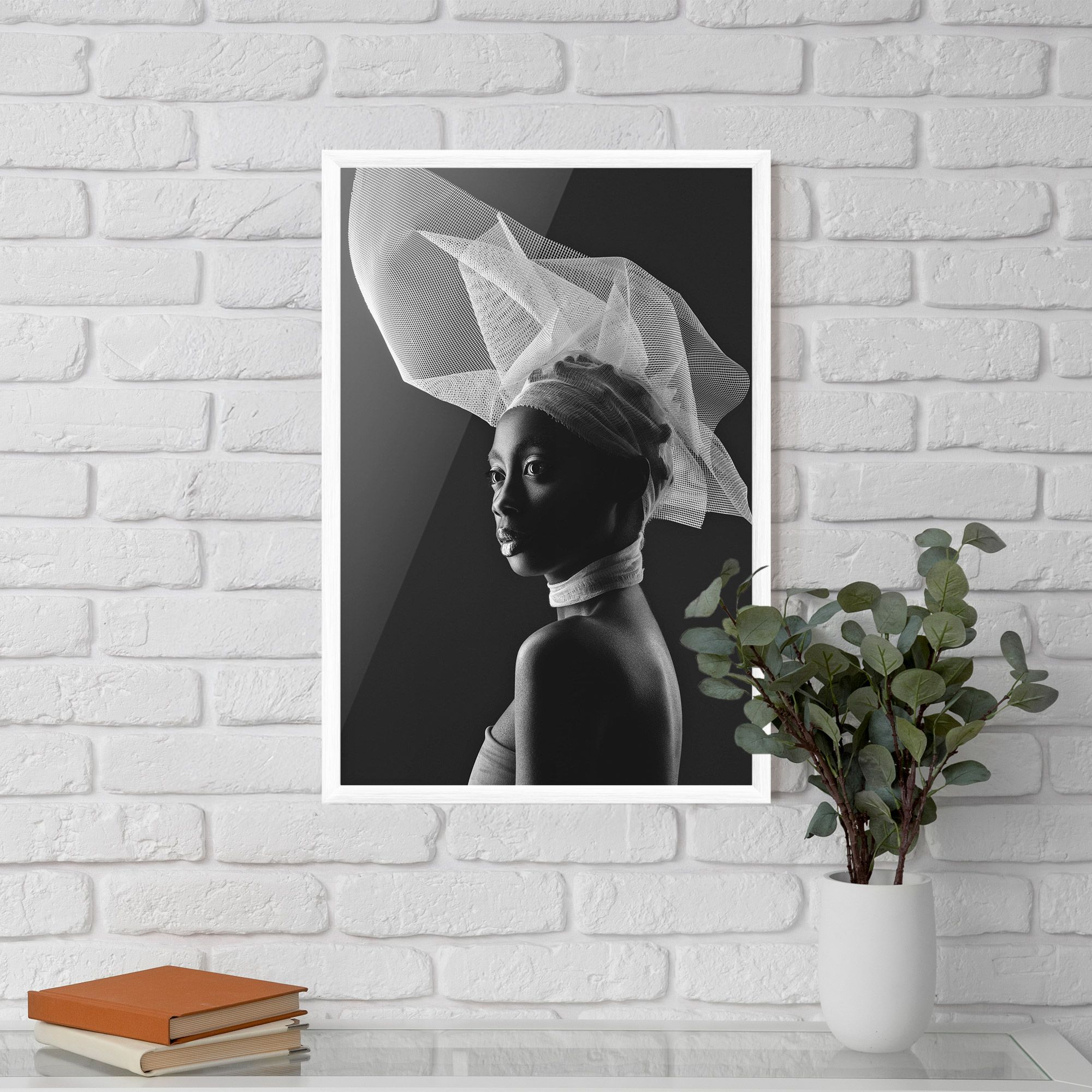 Veil Hat Woman mockup 5