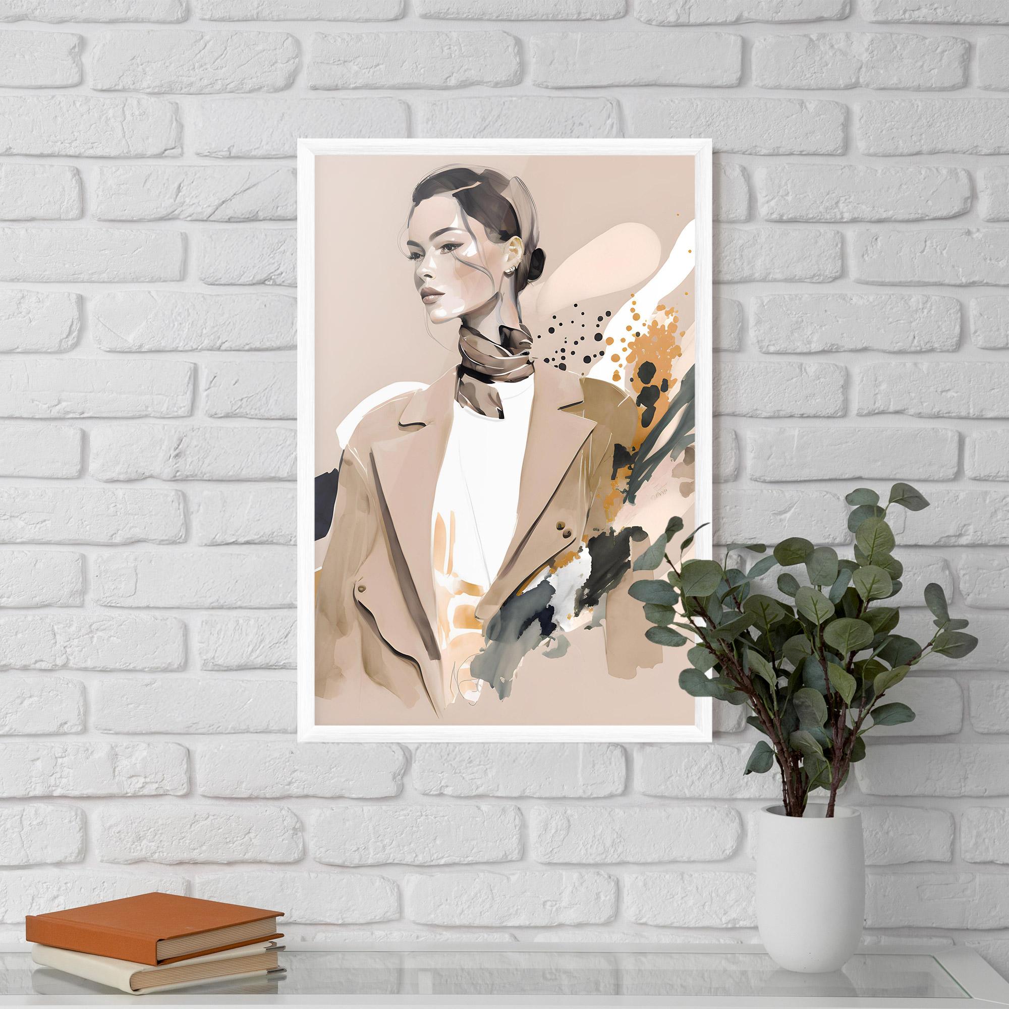 Gerahmte Poster Watercolor Stylish Model mockup 5