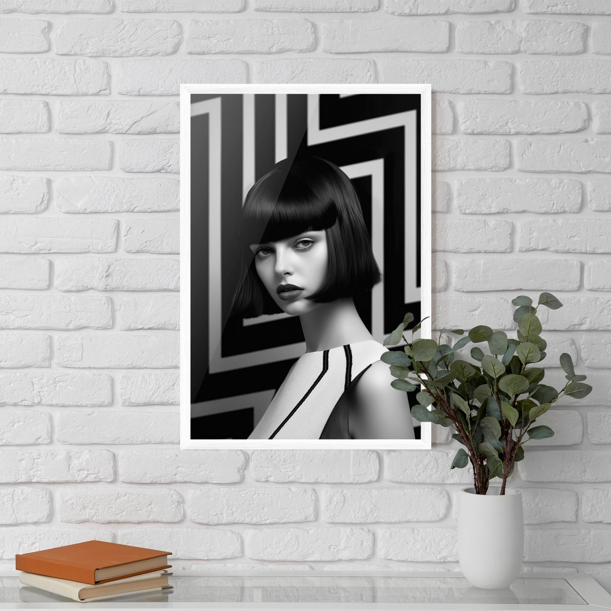 Gerahmte Poster Woman Abstract Art mockup 5