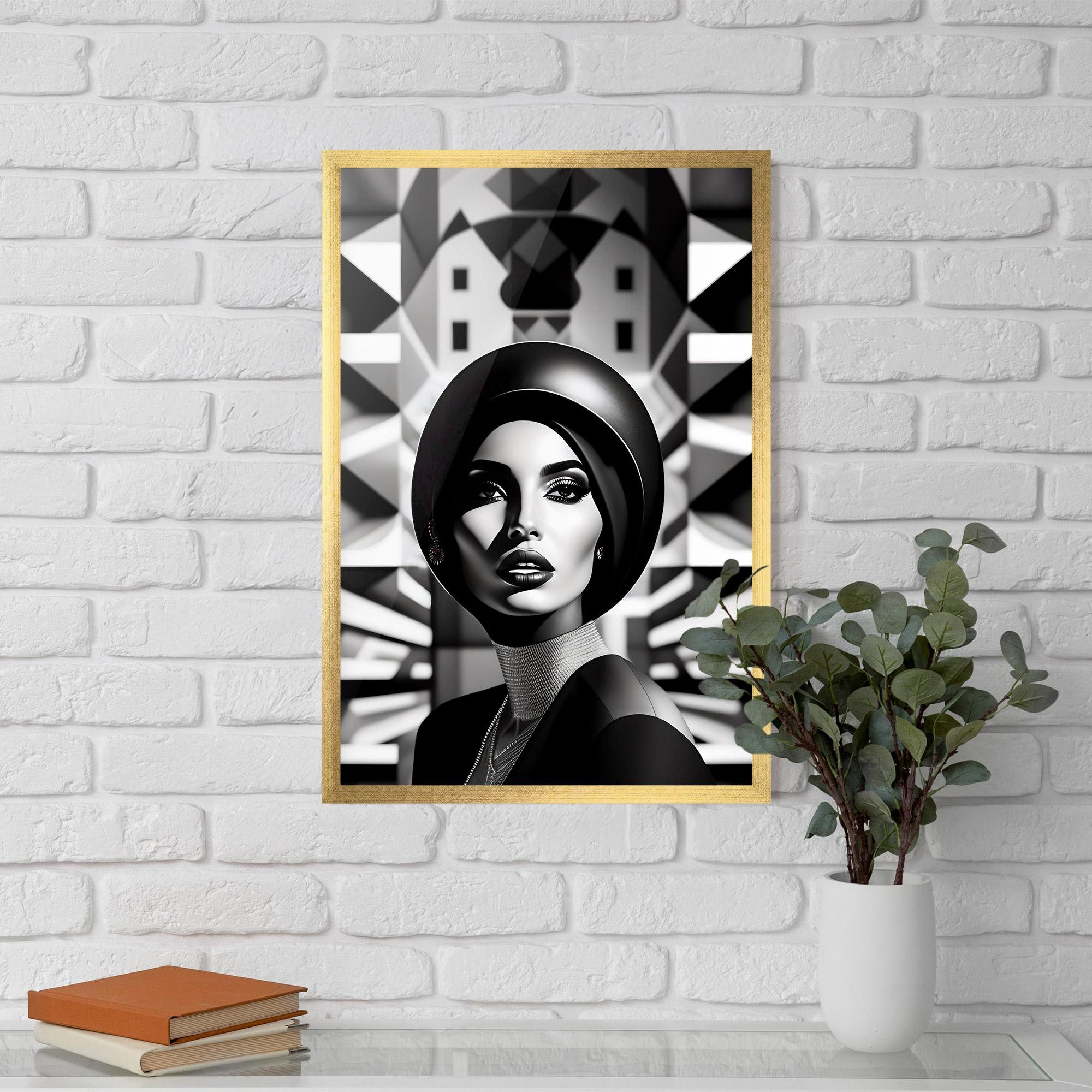 Gerahmte Poster Big Black Hat mockup 5