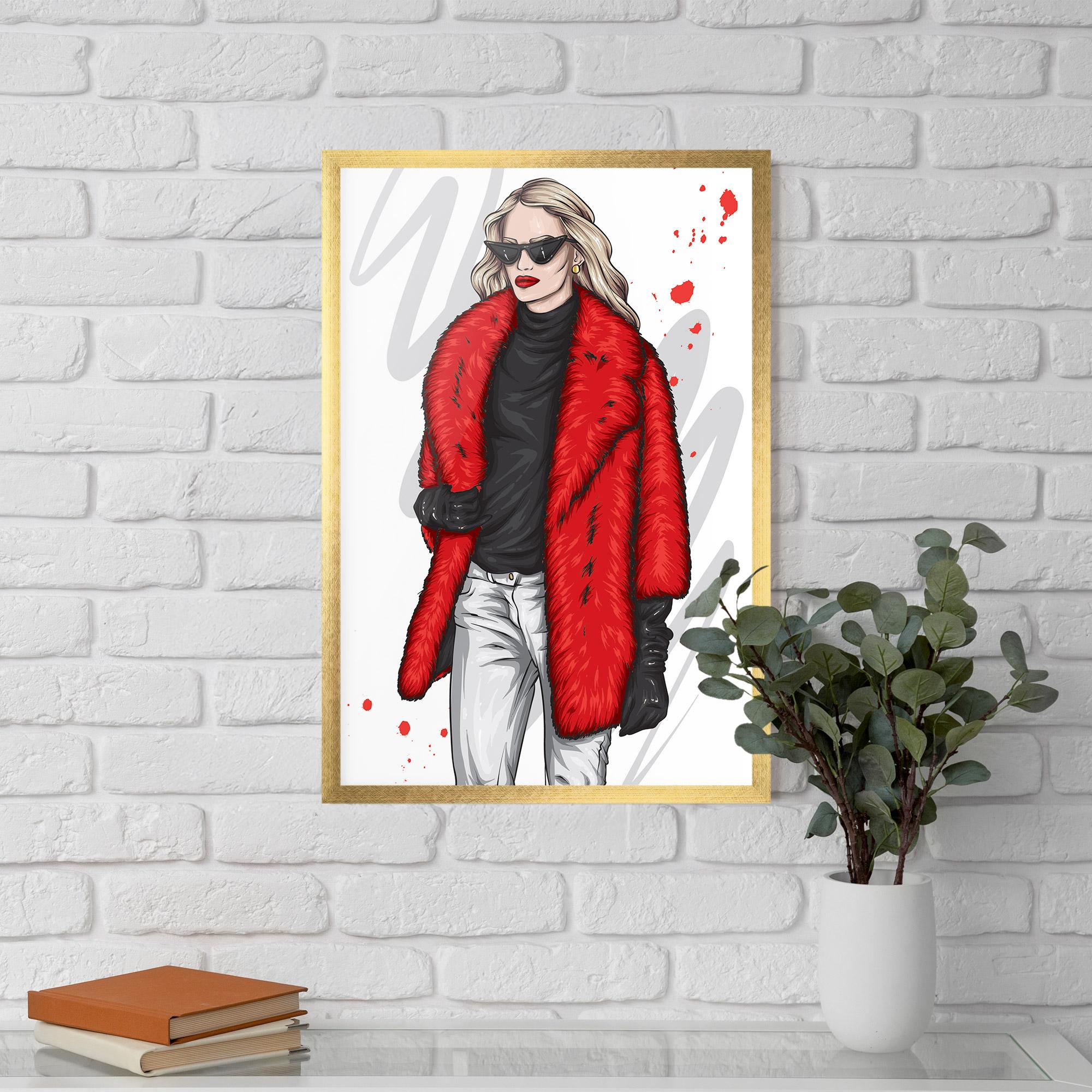Gerahmte Poster Black Blouse Woman mockup 5