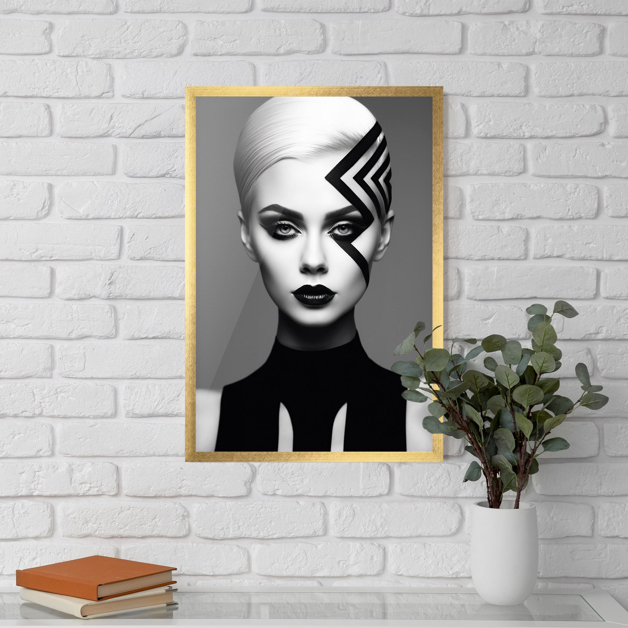 Black Lines On Face mockup 5