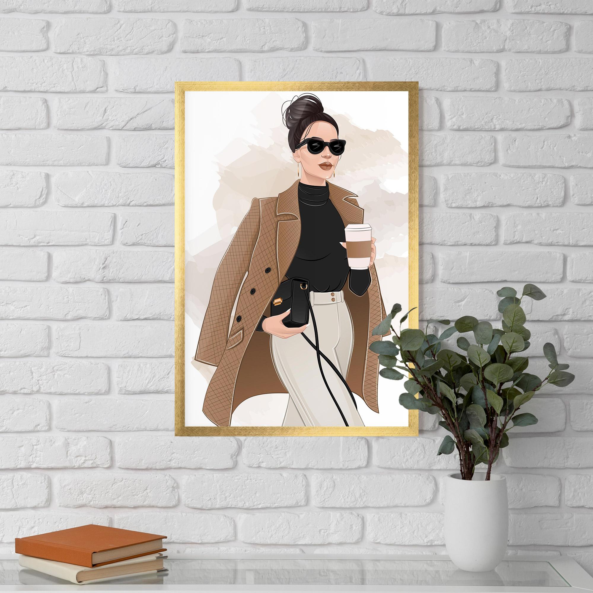 Gerahmte Poster Modern Coffee Outfit mockup 5