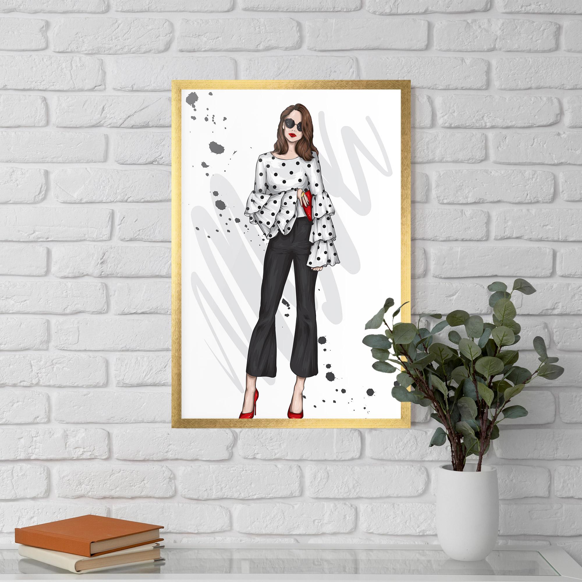 Gerahmte Poster Pretty Woman In White mockup 5