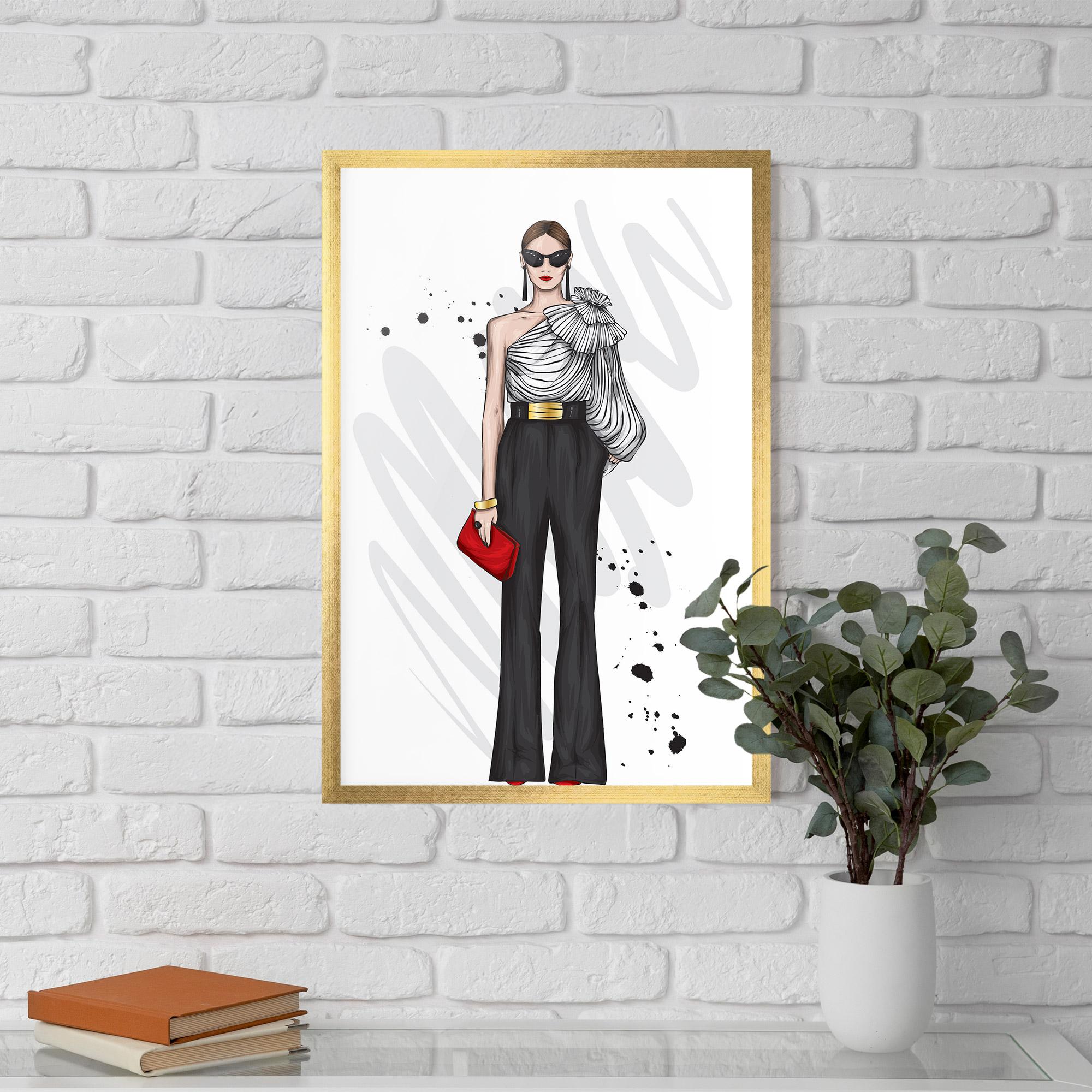 Gerahmte Poster Tall Black Pants mockup 5