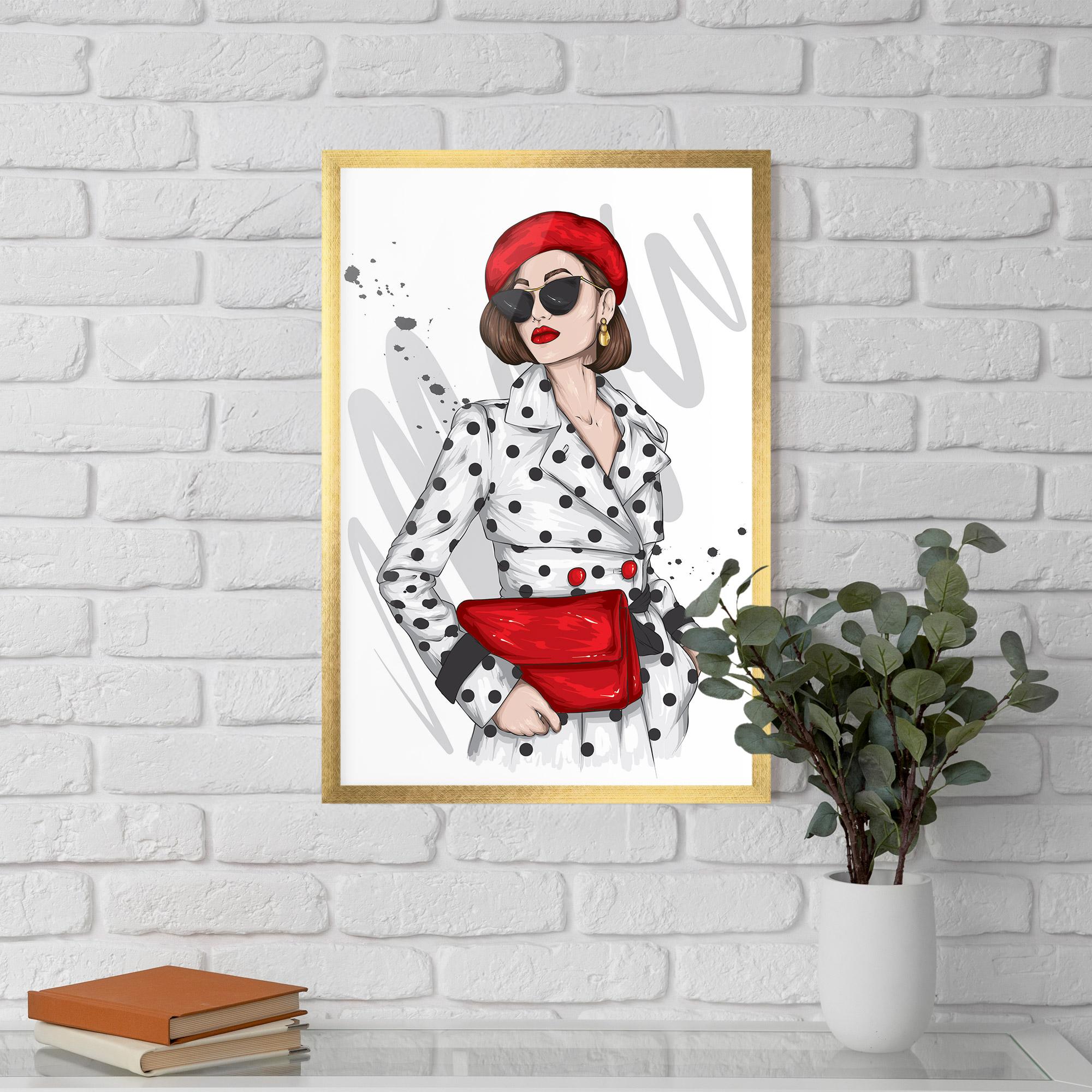 Gerahmte Poster White Red Outfit mockup 5