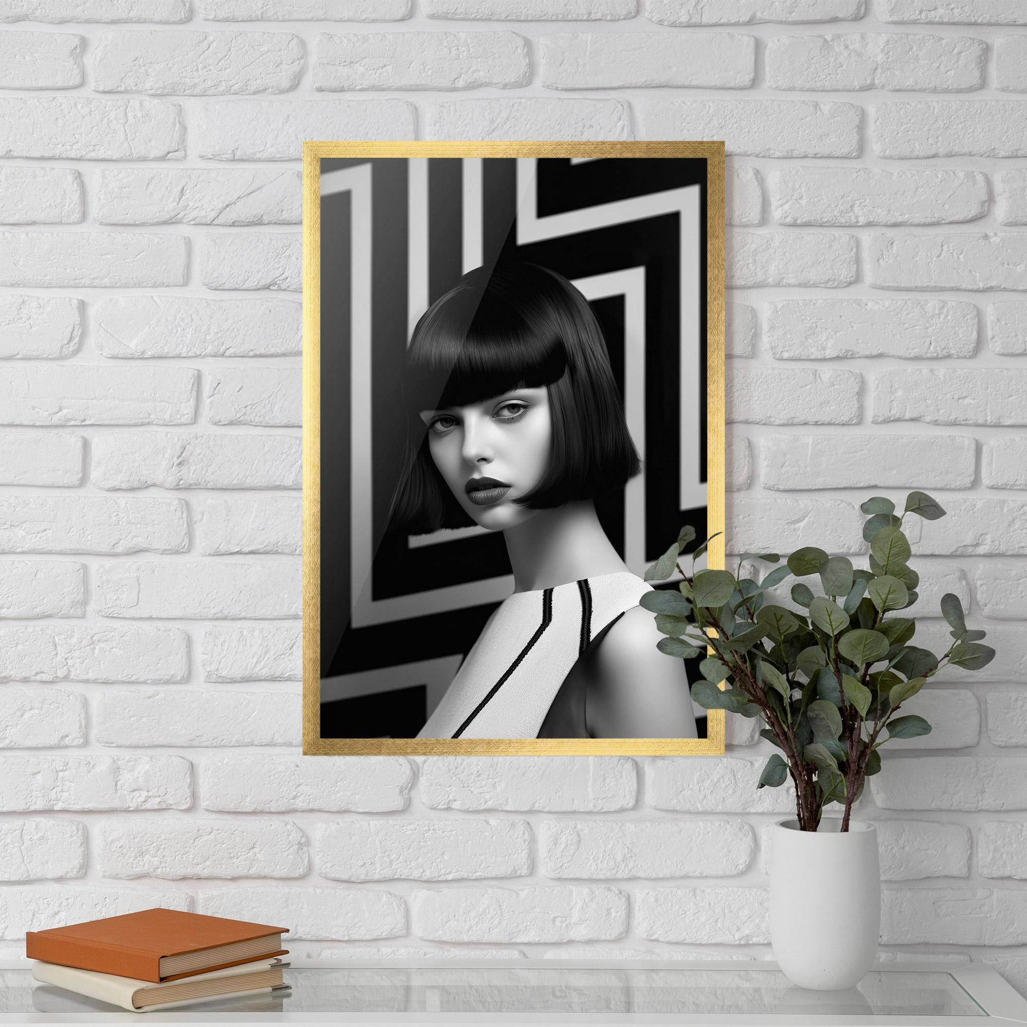 Gerahmte Poster Woman Abstract Art mockup 5