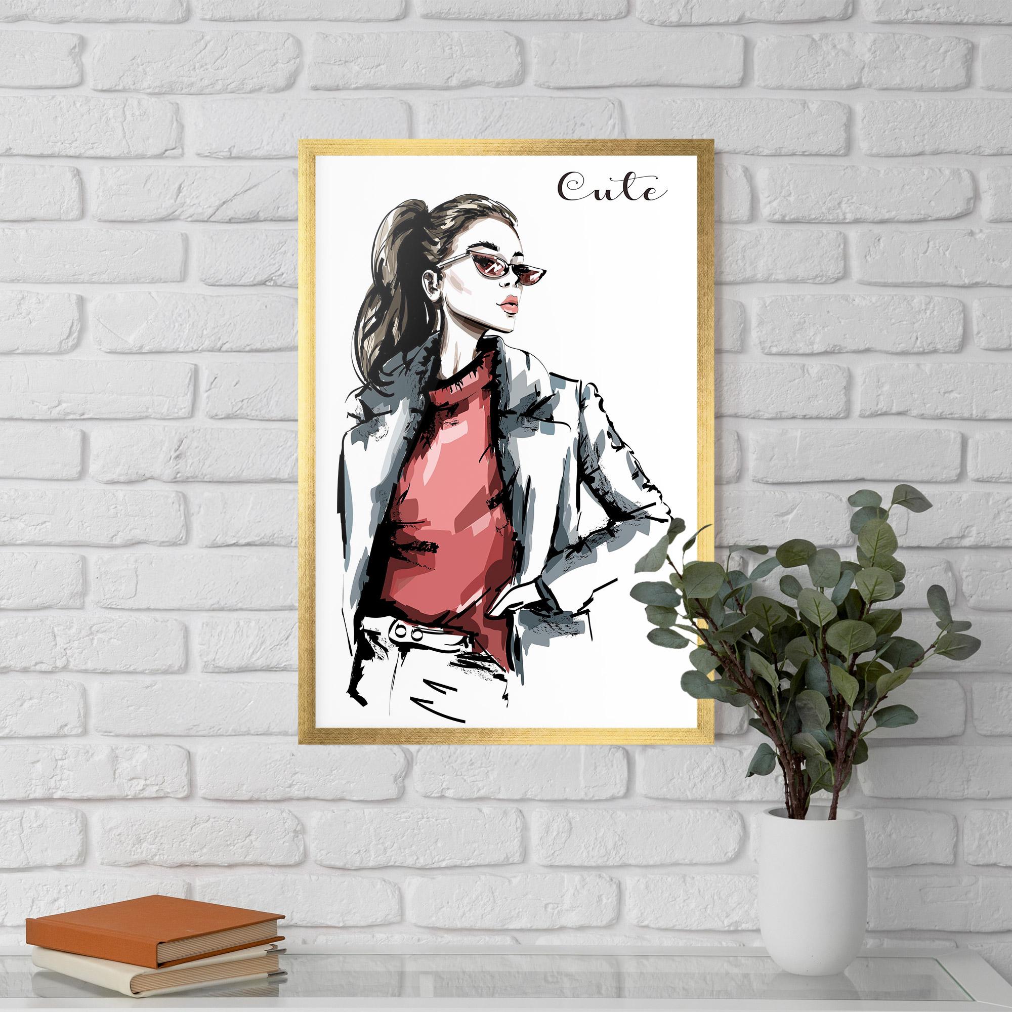 Gerahmte Poster Woman Feeling Cute mockup 5